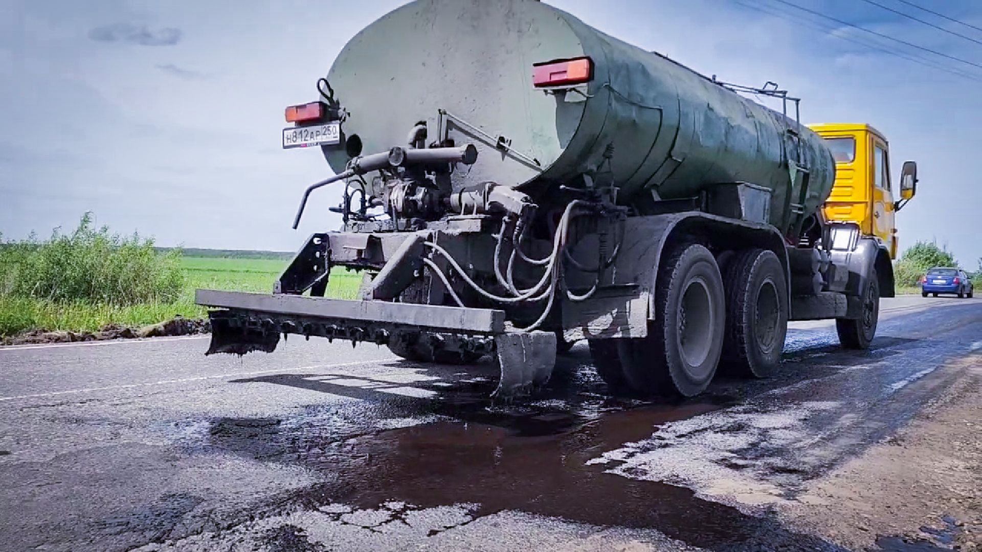 раменский округ , дороги,  ремонт дороги от деревни Семеновское ,