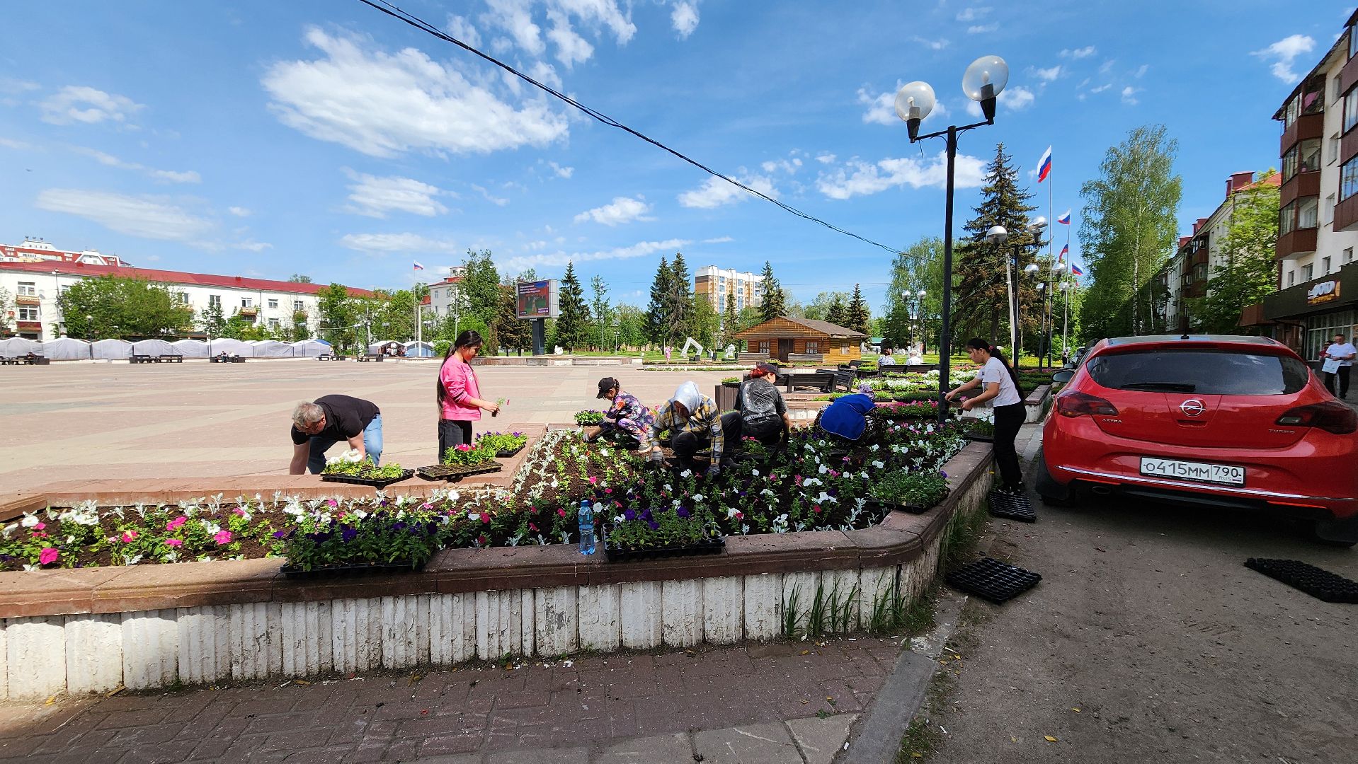 солнечногорск, советская площадь, цветы, благоустройство,