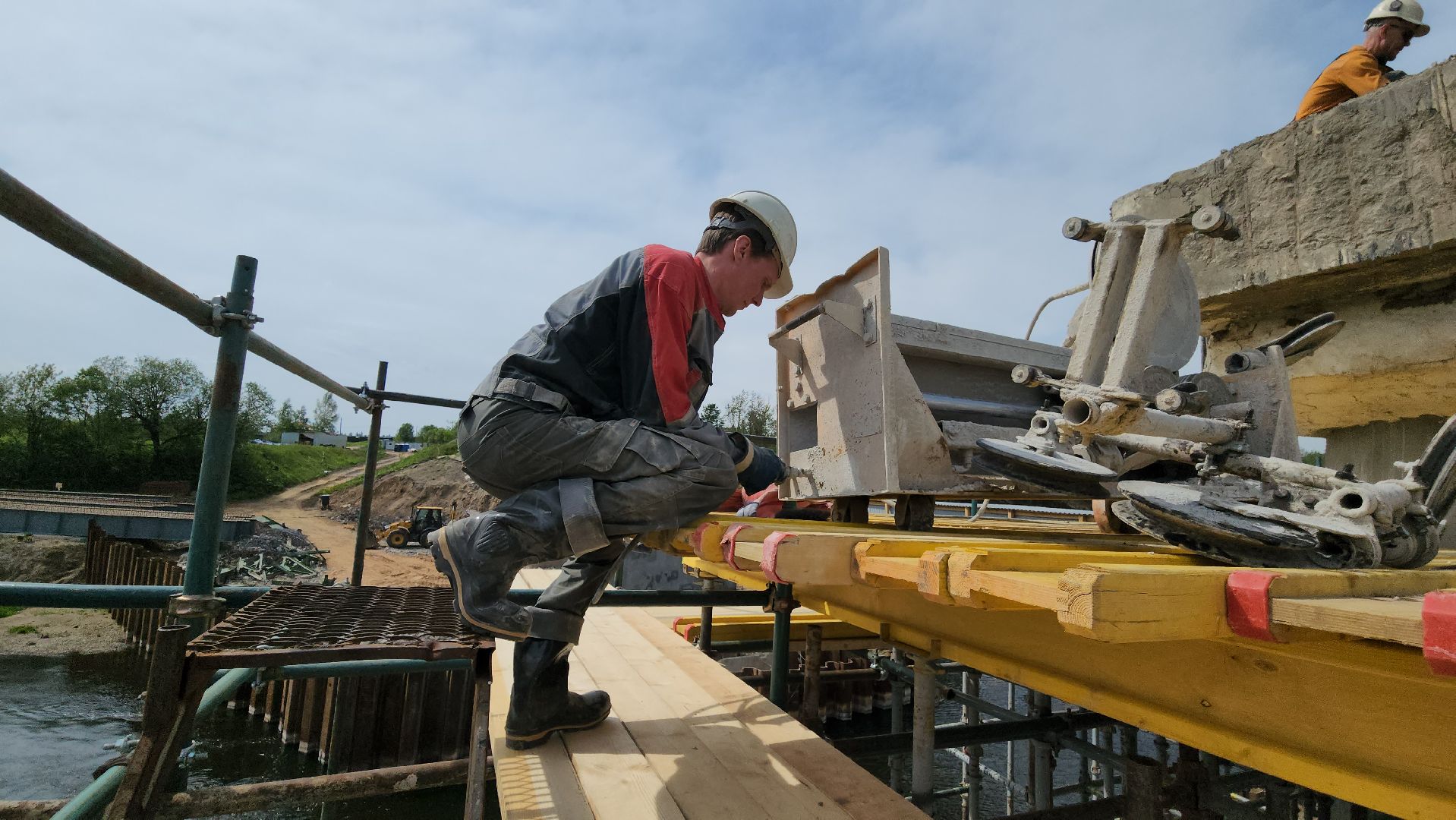 Руза, Поречье, Ремонт моста ,