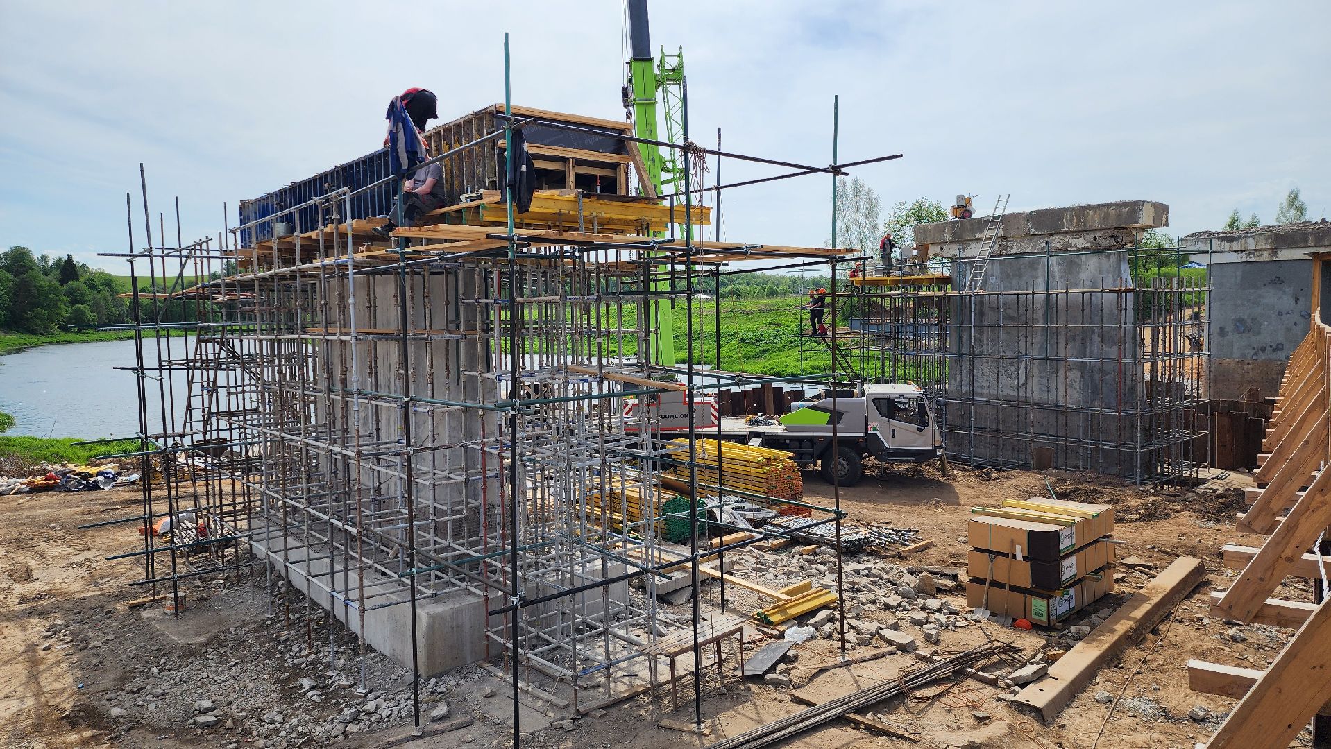 Руза, Поречье, Ремонт моста ,