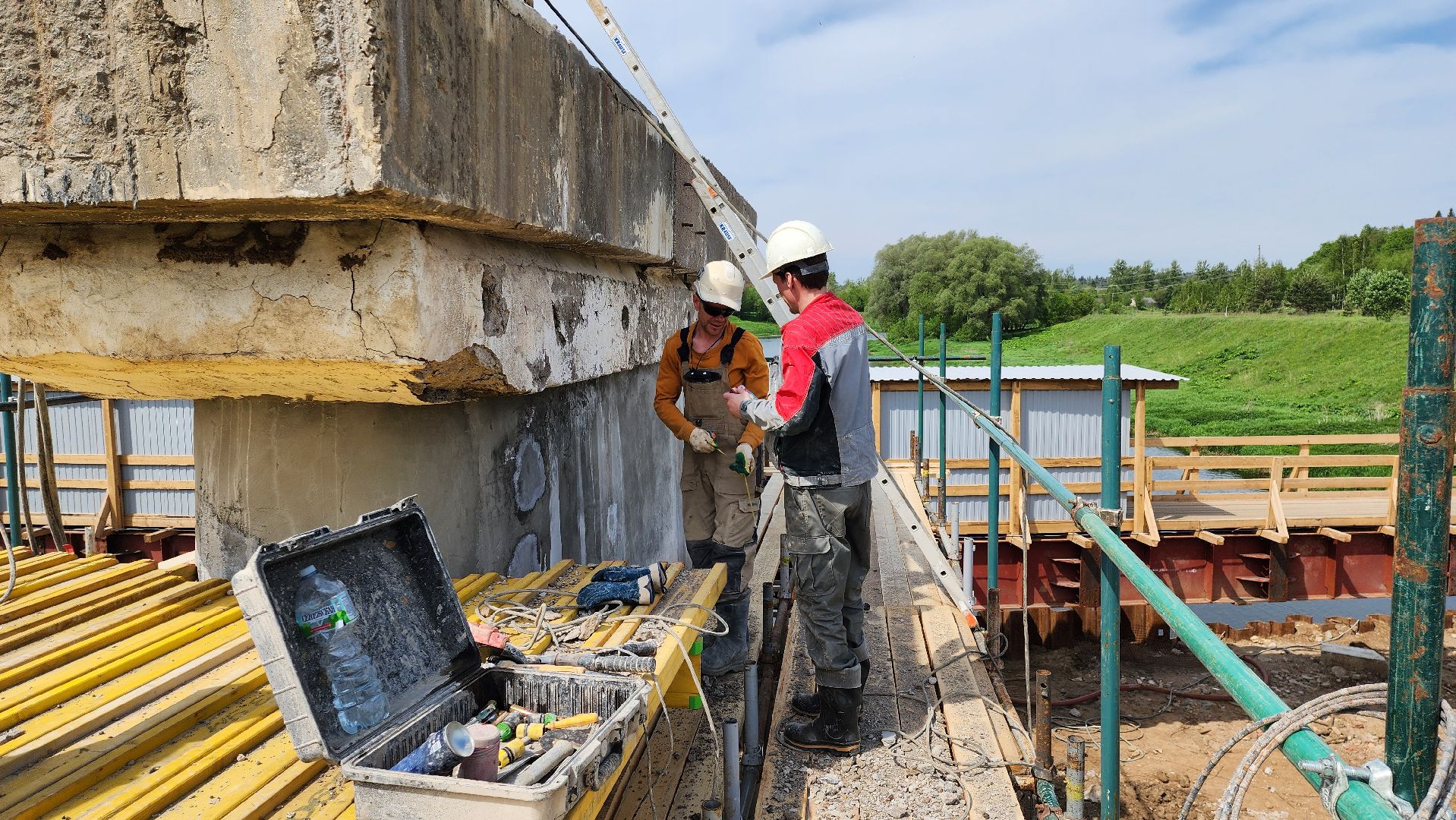 Руза, Поречье, Ремонт моста ,