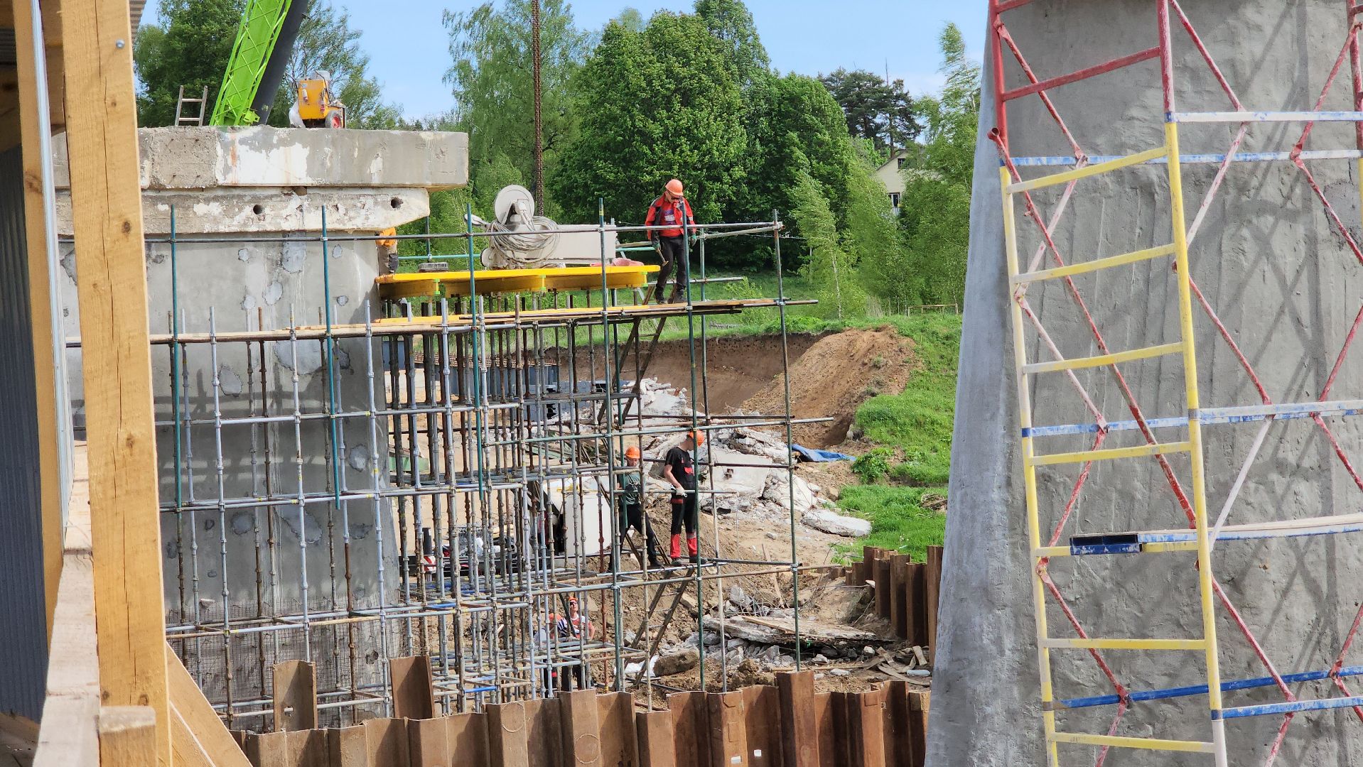 Руза, Поречье, Ремонт моста ,