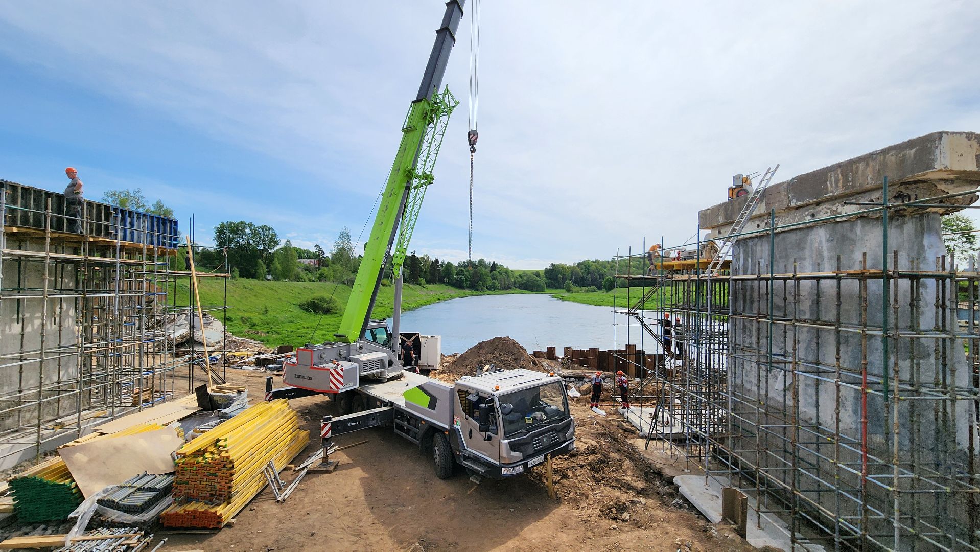 Руза, Поречье, Ремонт моста ,