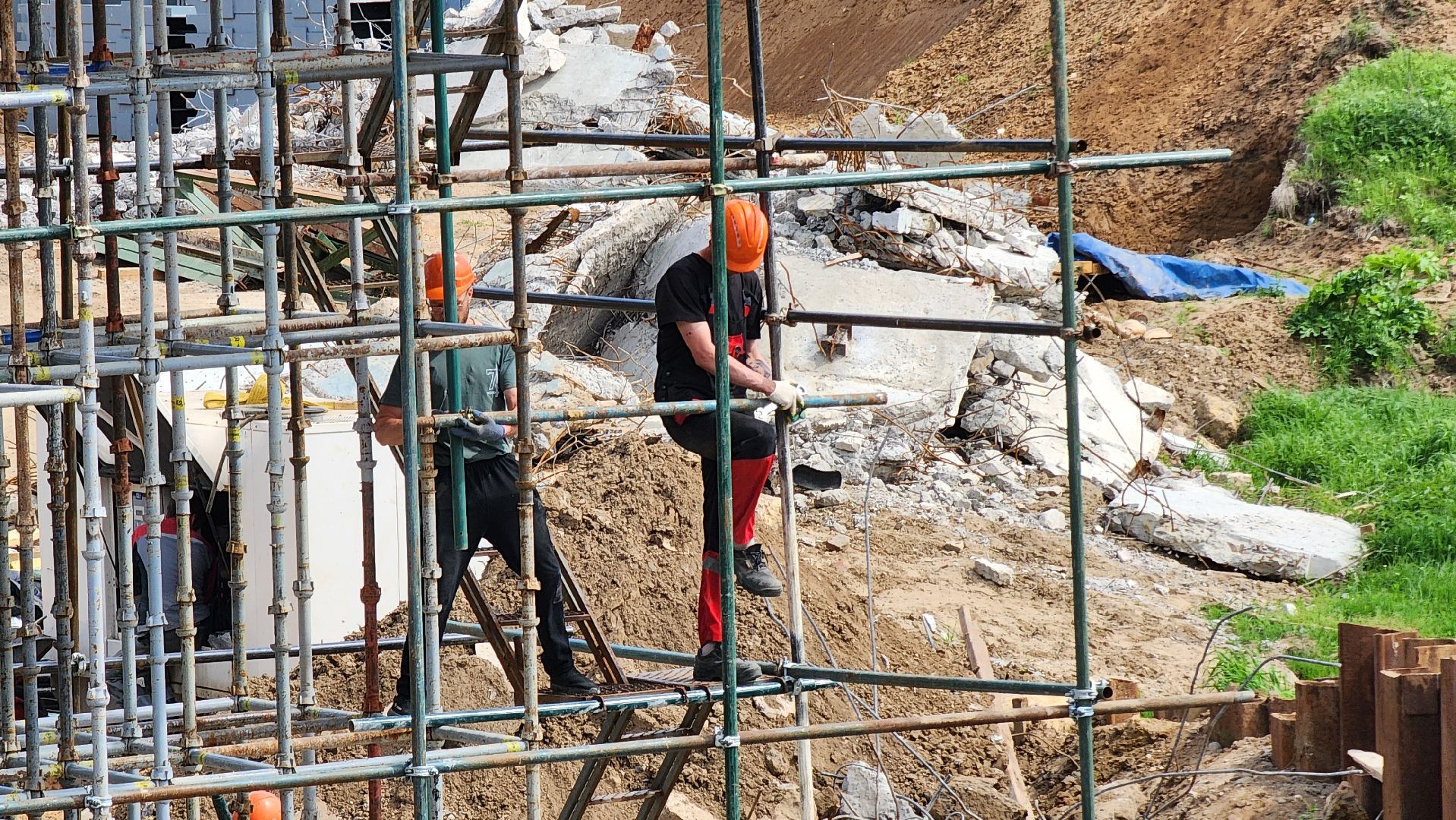 Руза, Поречье, Ремонт моста ,