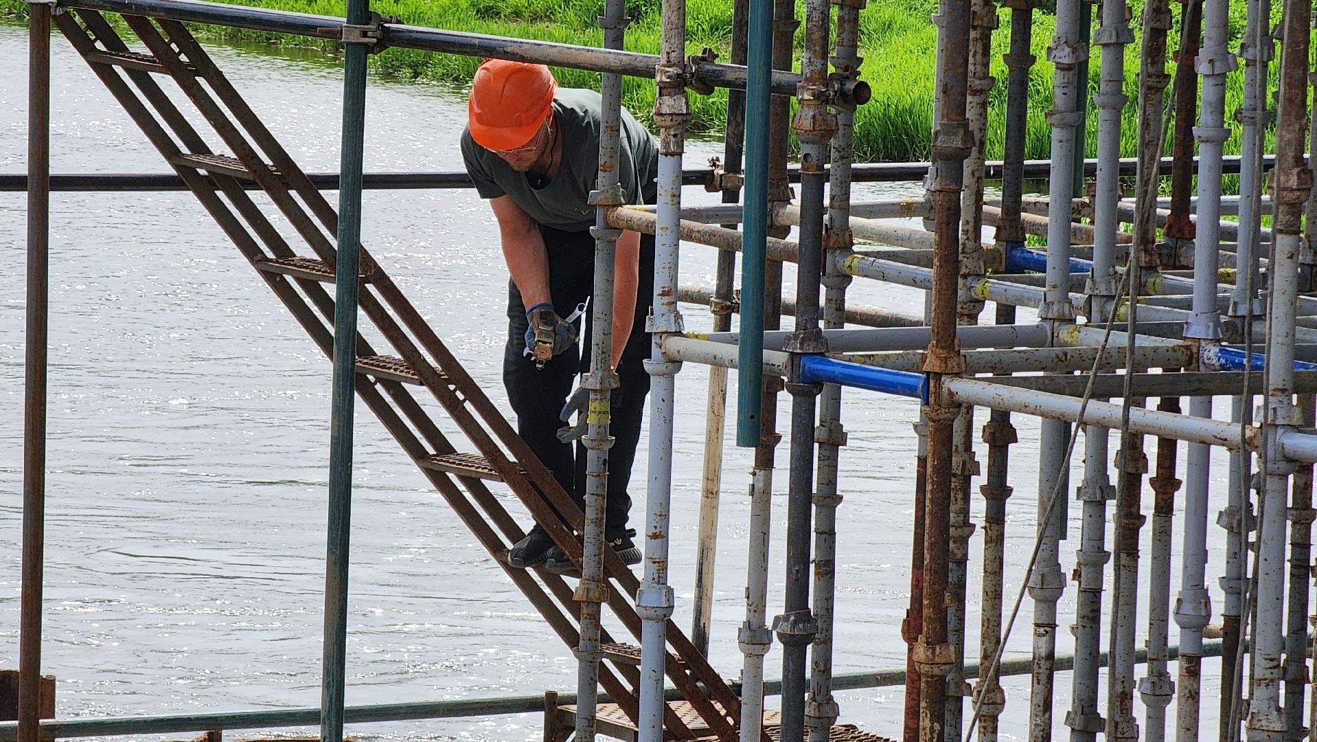 Руза, Поречье, Ремонт моста ,