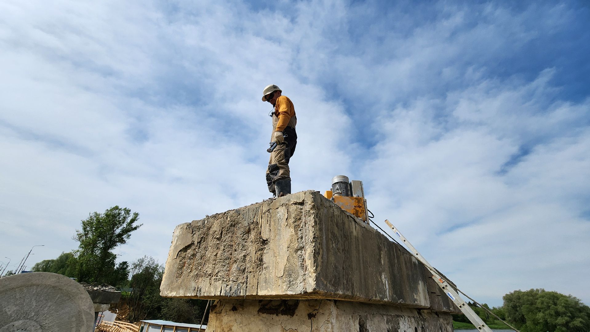 Руза, Поречье, Ремонт моста ,