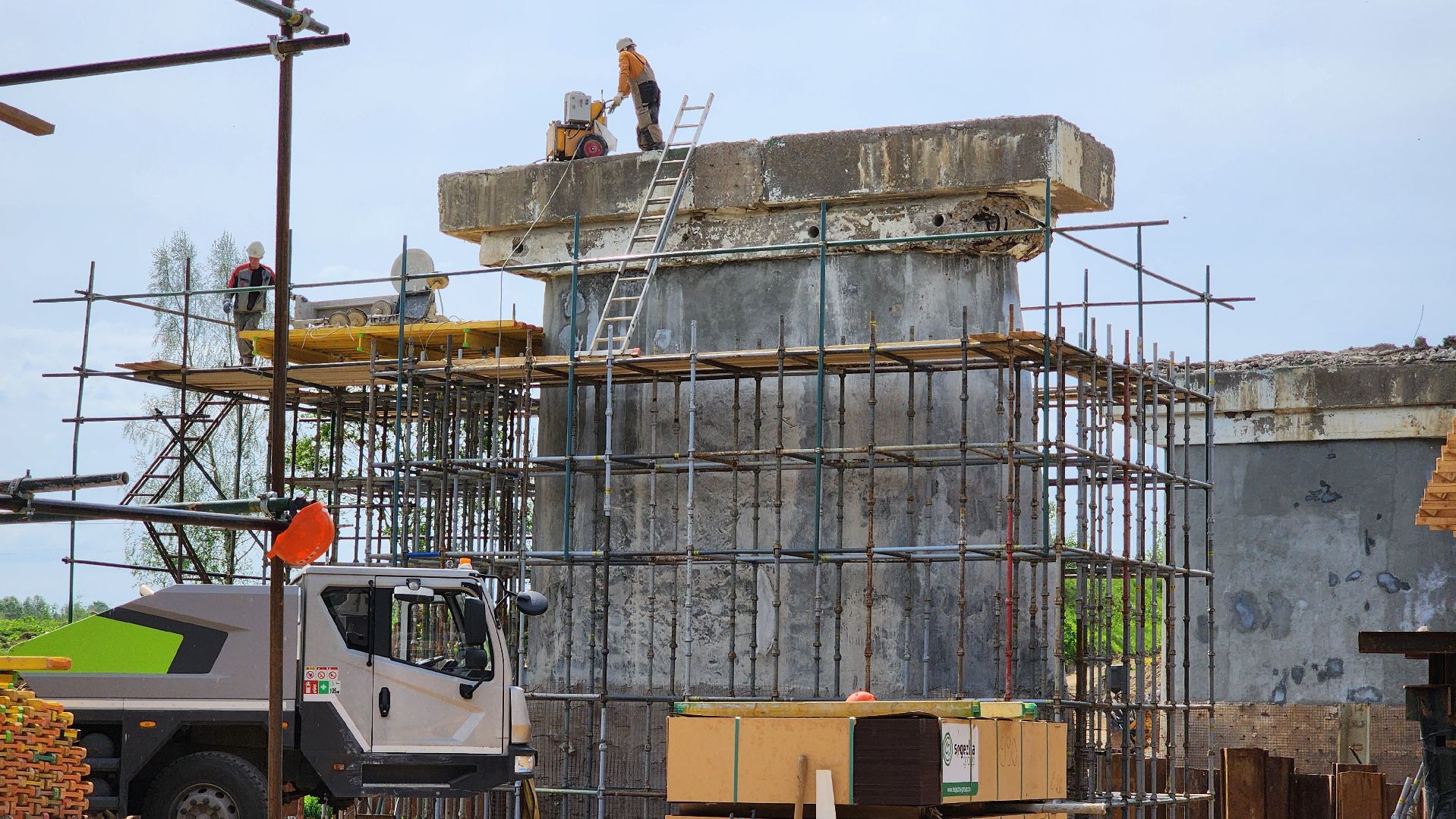 Руза, Поречье, Ремонт моста ,