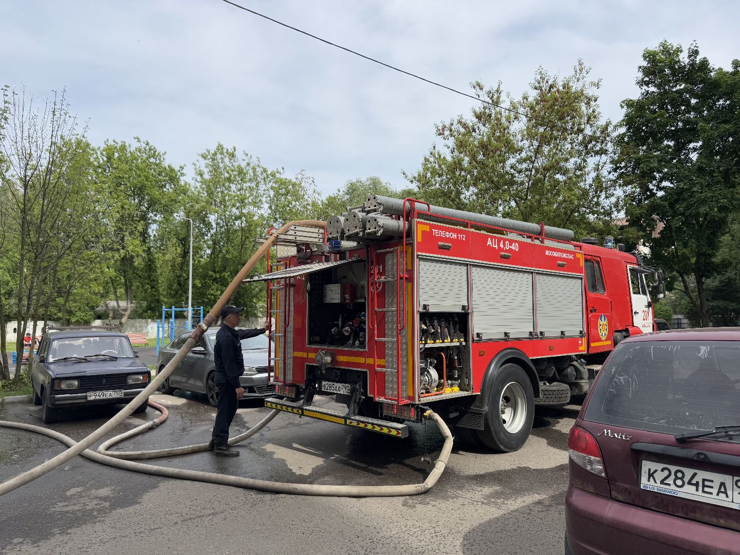 пожар, балашиха, первомайская улица, мчс,