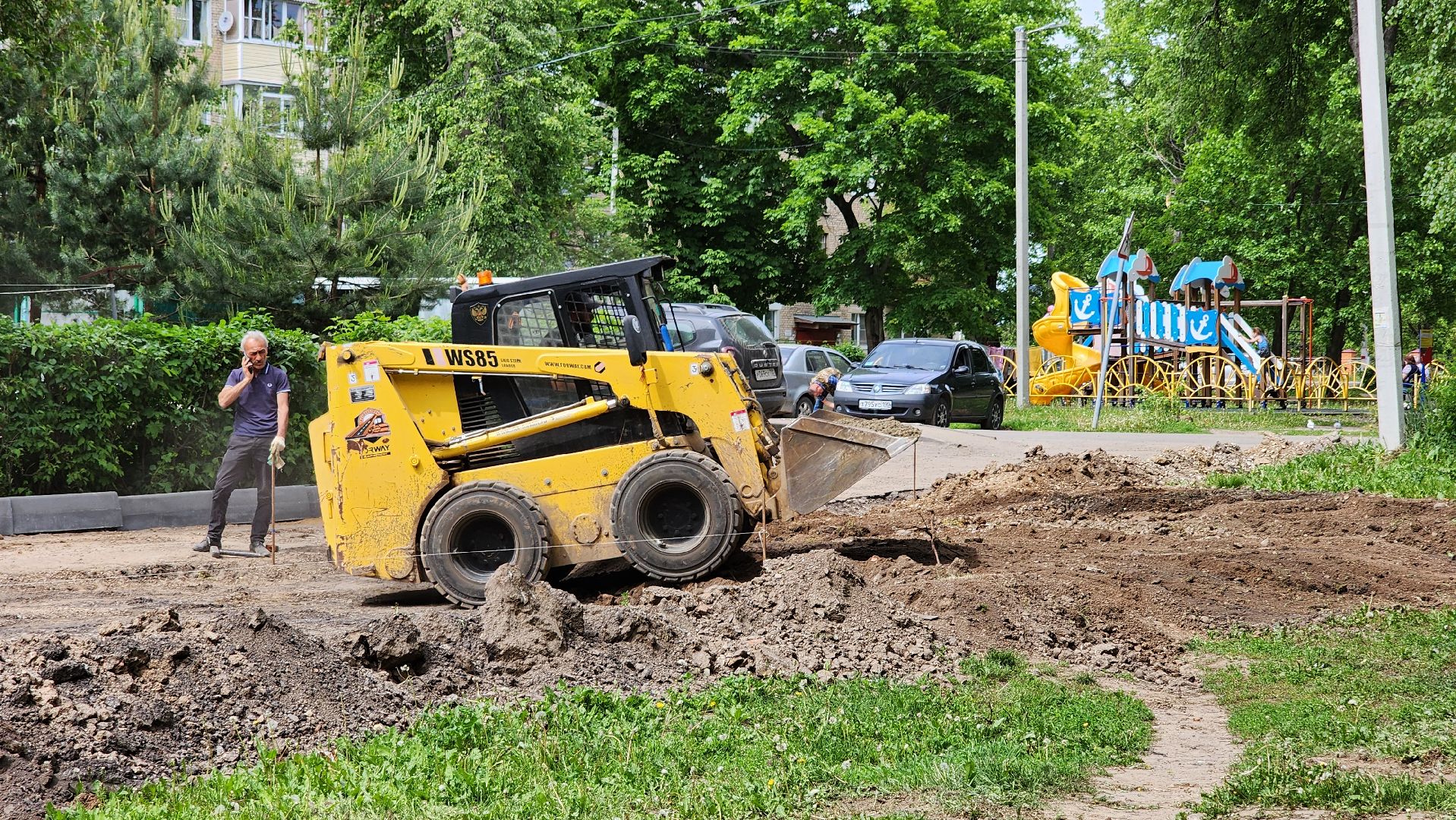 кашира, комплексное благоустройство дворов, тротуары, парковки, входные группы, асфальтирование дворов,