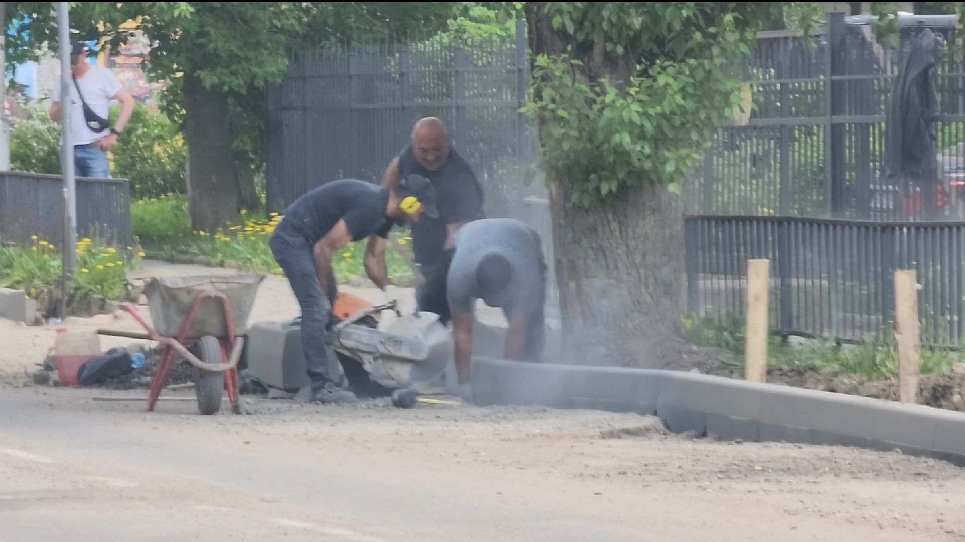 долгопрудный, улица Маяковского, загс, ремонт дороги, заливка асфальта,