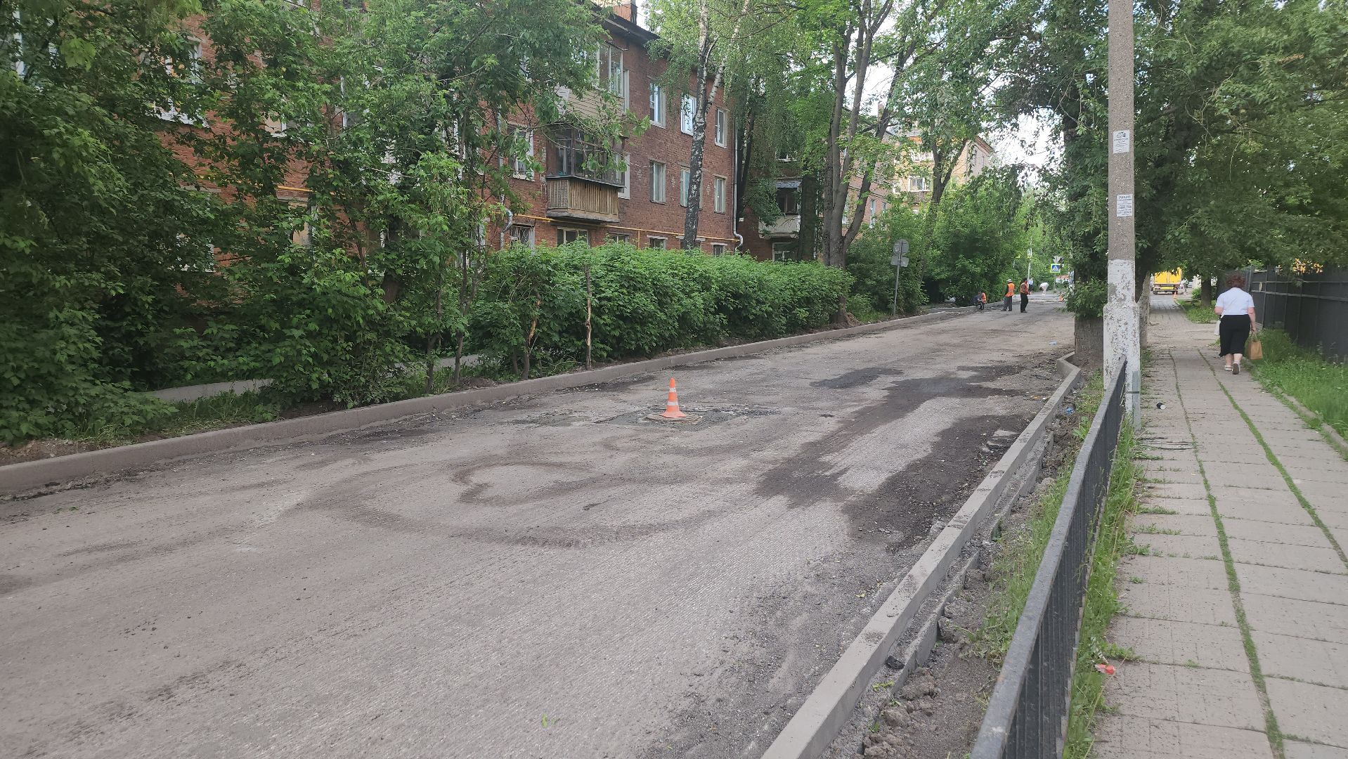 долгопрудный, улица Маяковского, загс, ремонт дороги, заливка асфальта,