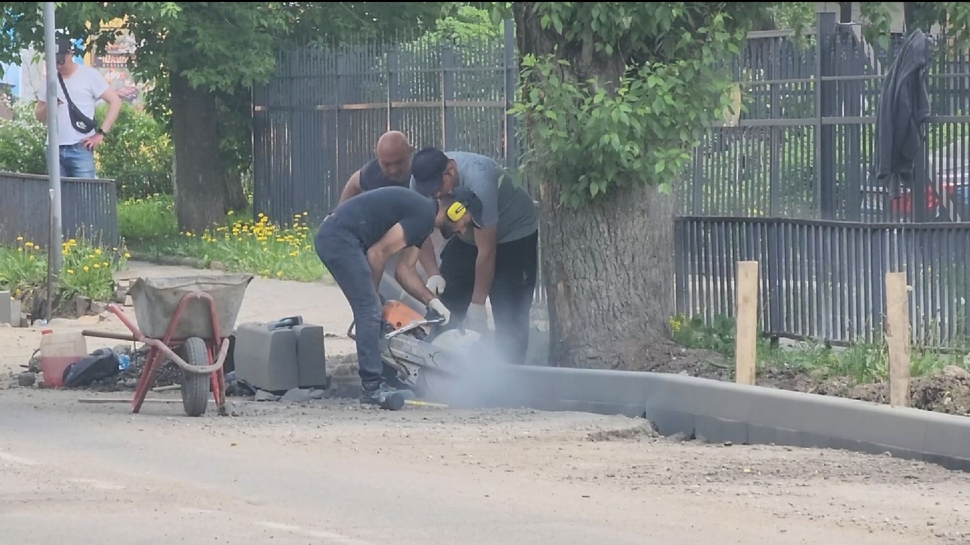 долгопрудный, улица Маяковского, загс, ремонт дороги, заливка асфальта,