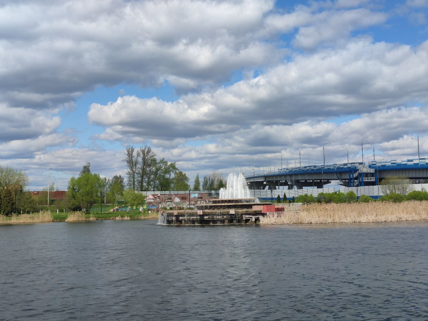 включение фонтанов, благоустройство, Дубна