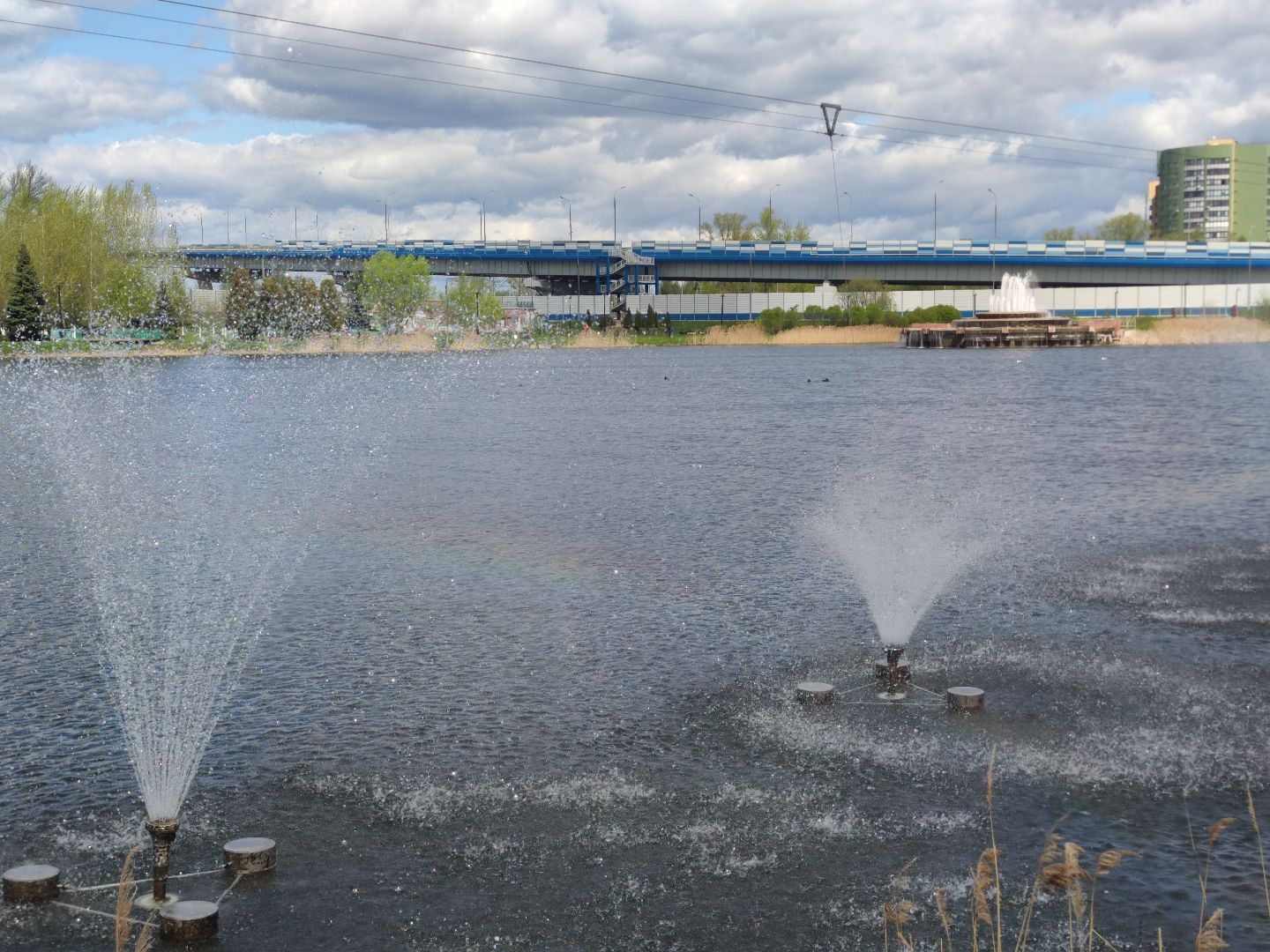 включение фонтанов, благоустройство, Дубна