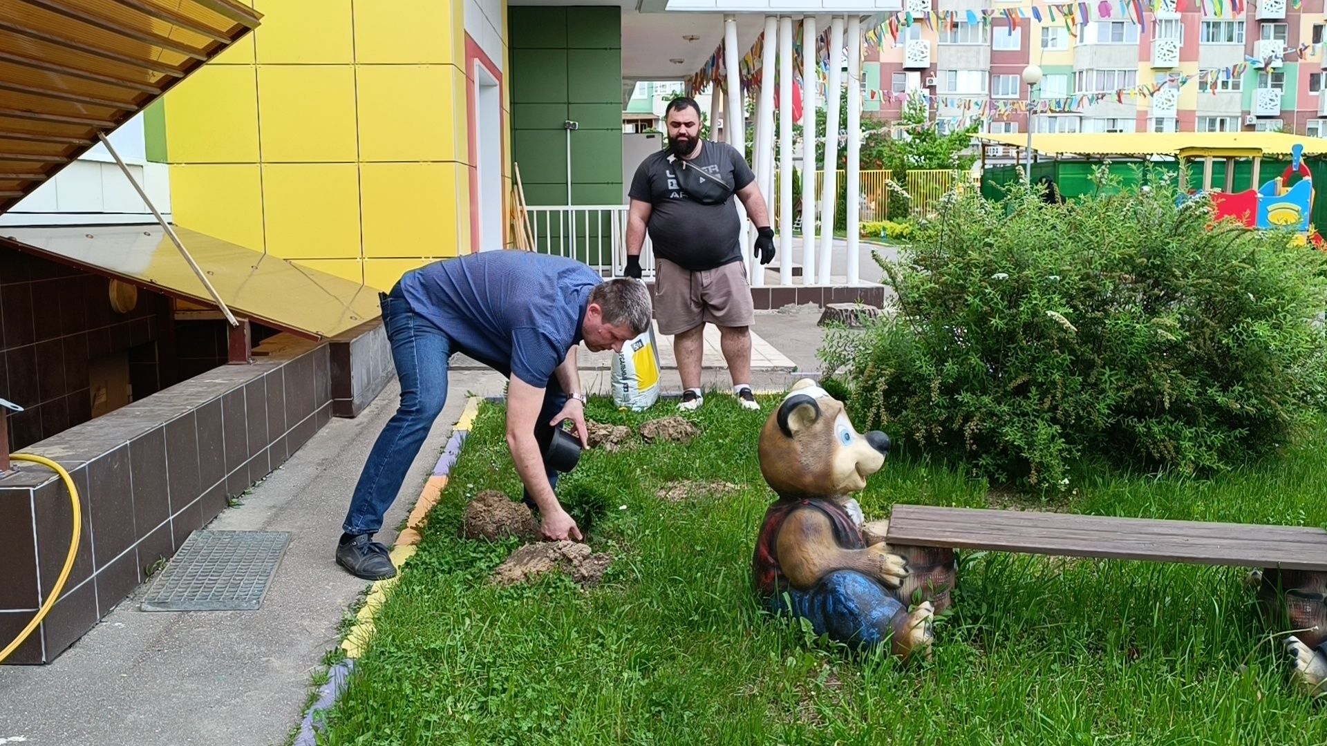 посадка деревьев, лобня, дети,