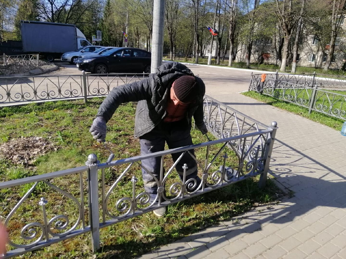 Городской округ Восход , жкх, благоустройство,покраска забора,