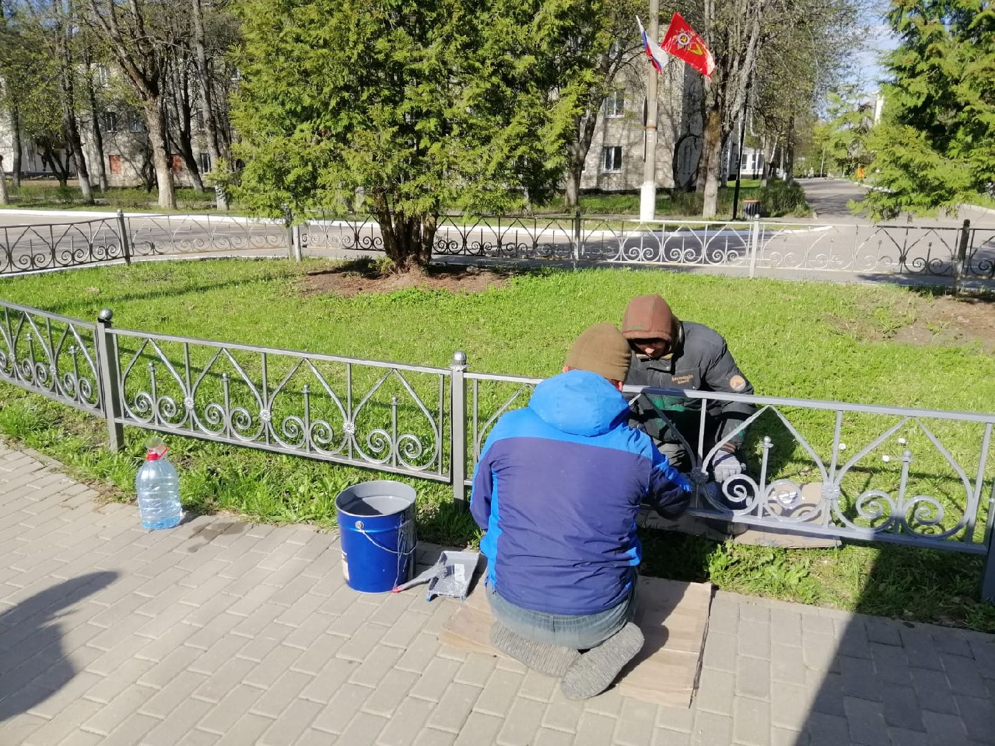 Городской округ Восход , жкх, благоустройство,покраска забора,