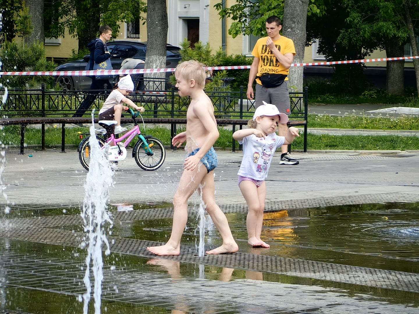 фонтан, брызги, жара, вода,