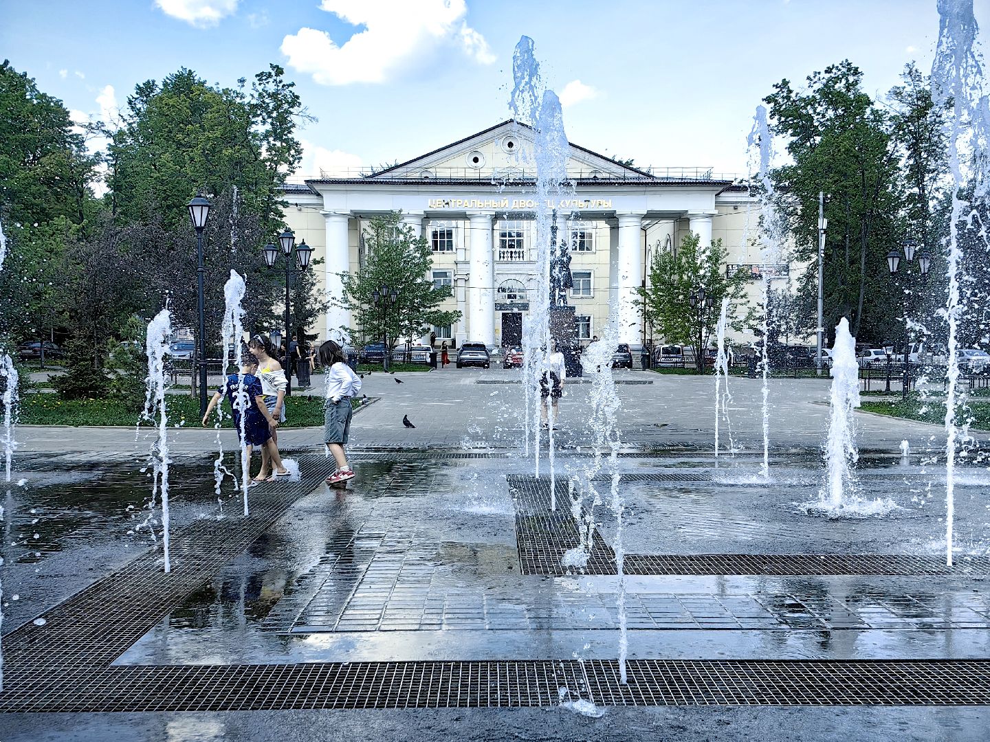 фонтан, брызги, жара, вода,