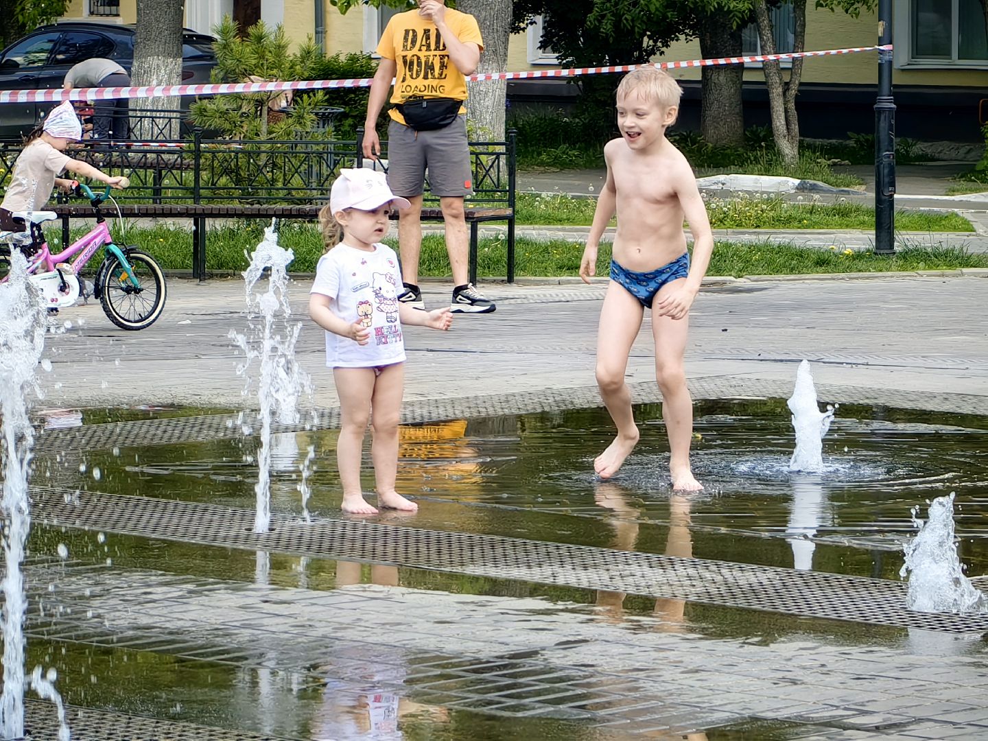 фонтан, брызги, жара, вода,