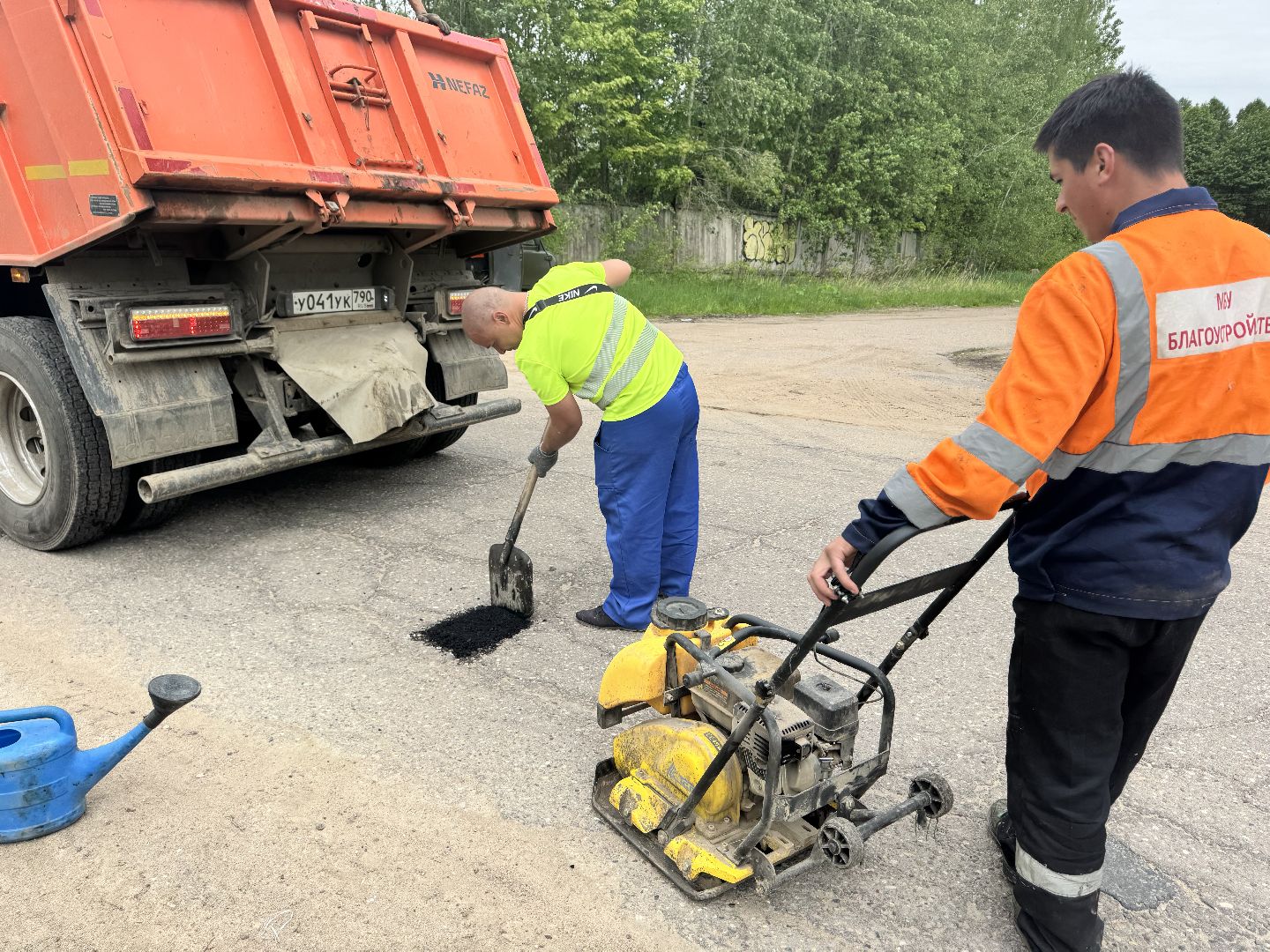 шаховская, ямочный ремон, ямочный ремонт дорог, коммунальная служба,