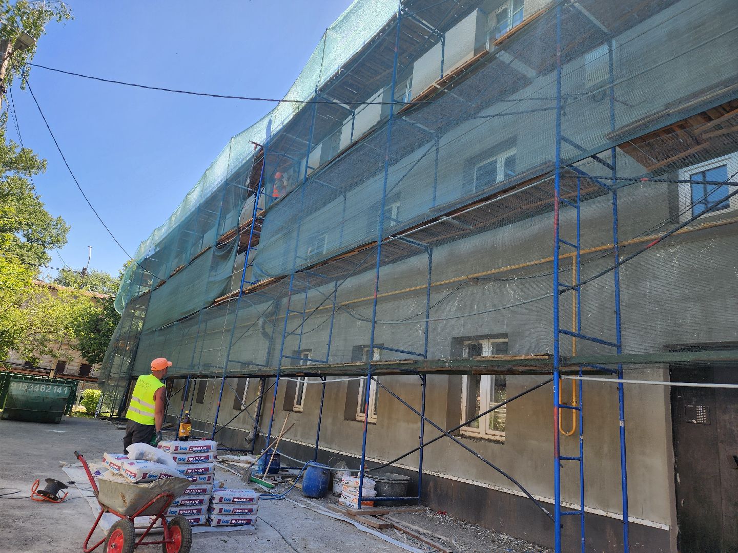 Зарайск, благоустройство,Отделка многоквартирного дома,