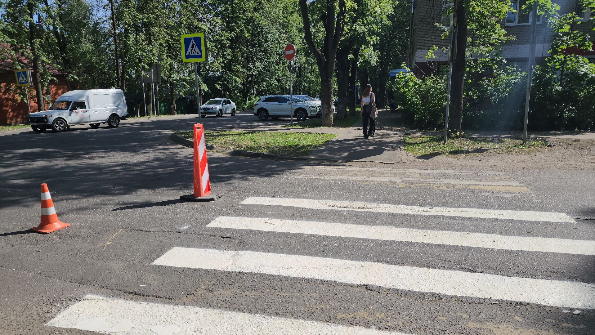 пушкино, дороги, разметка, обновление, обновление разметки, западный, коммунальная служба,