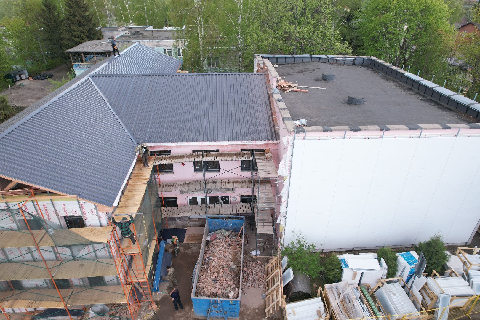 видео с коптера, школа искусств бронницы, ремонт школы искусств,