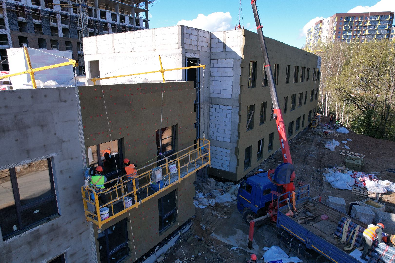 видео с коптера, детский сад в ленинском, жк пригород лесное,