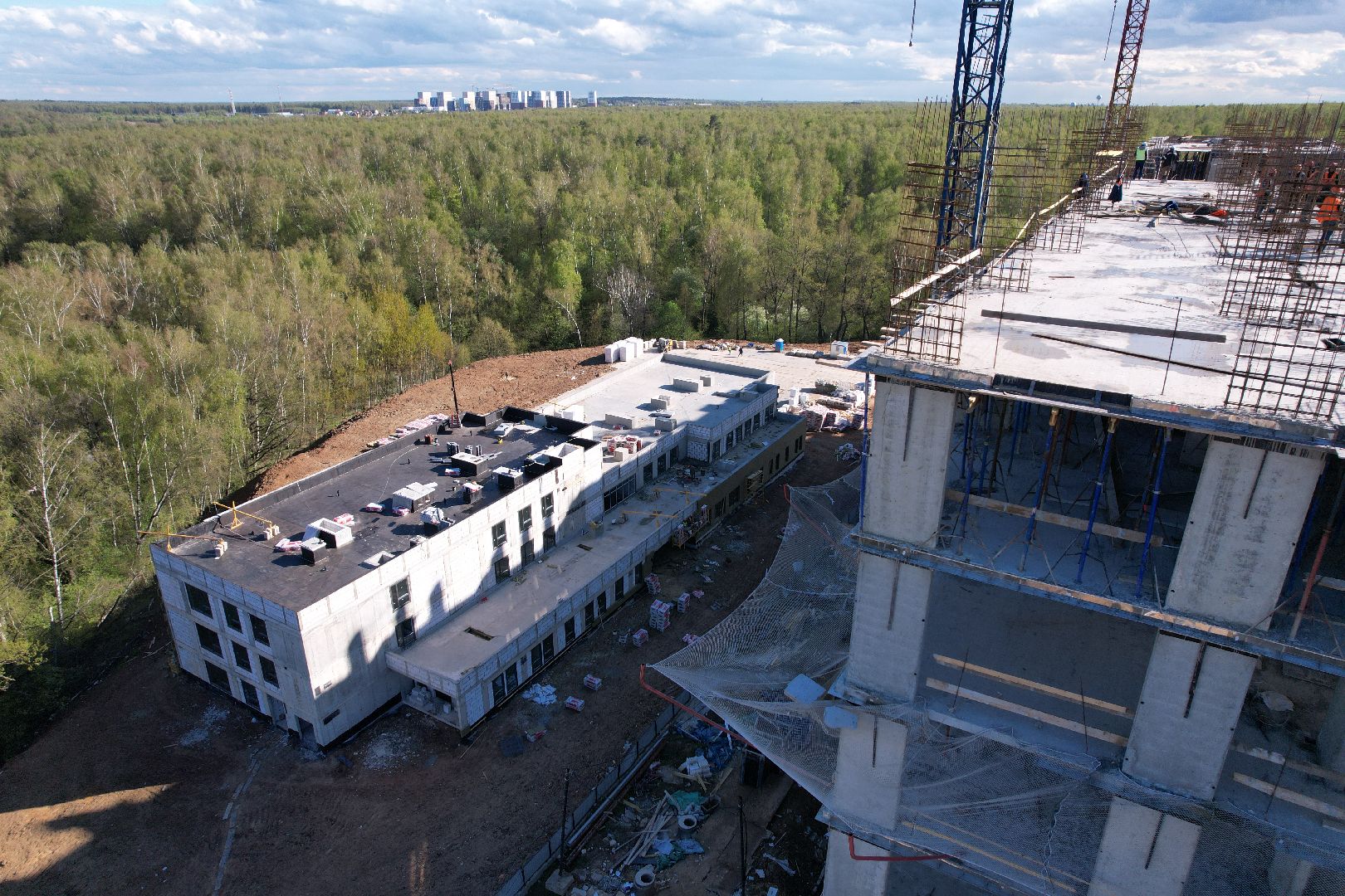 видео с коптера, детский сад в ленинском, жк пригород лесное,