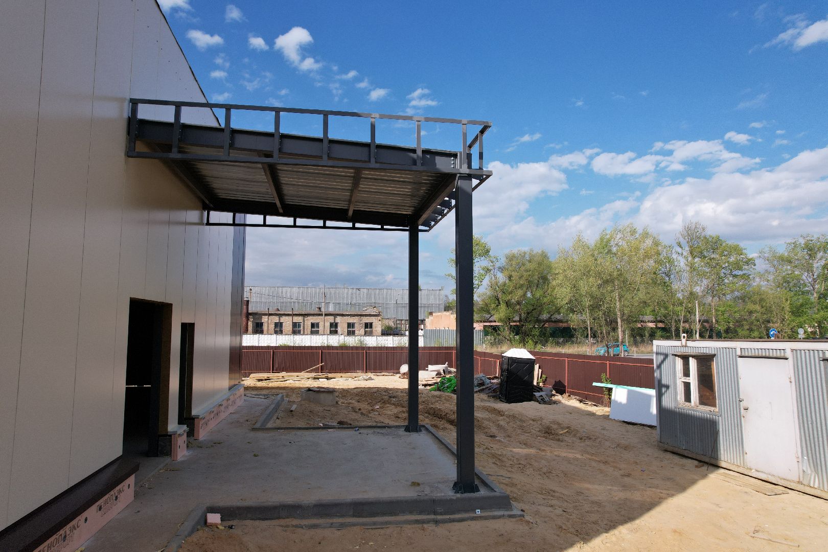 видео с коптера, строительство в бронницах,