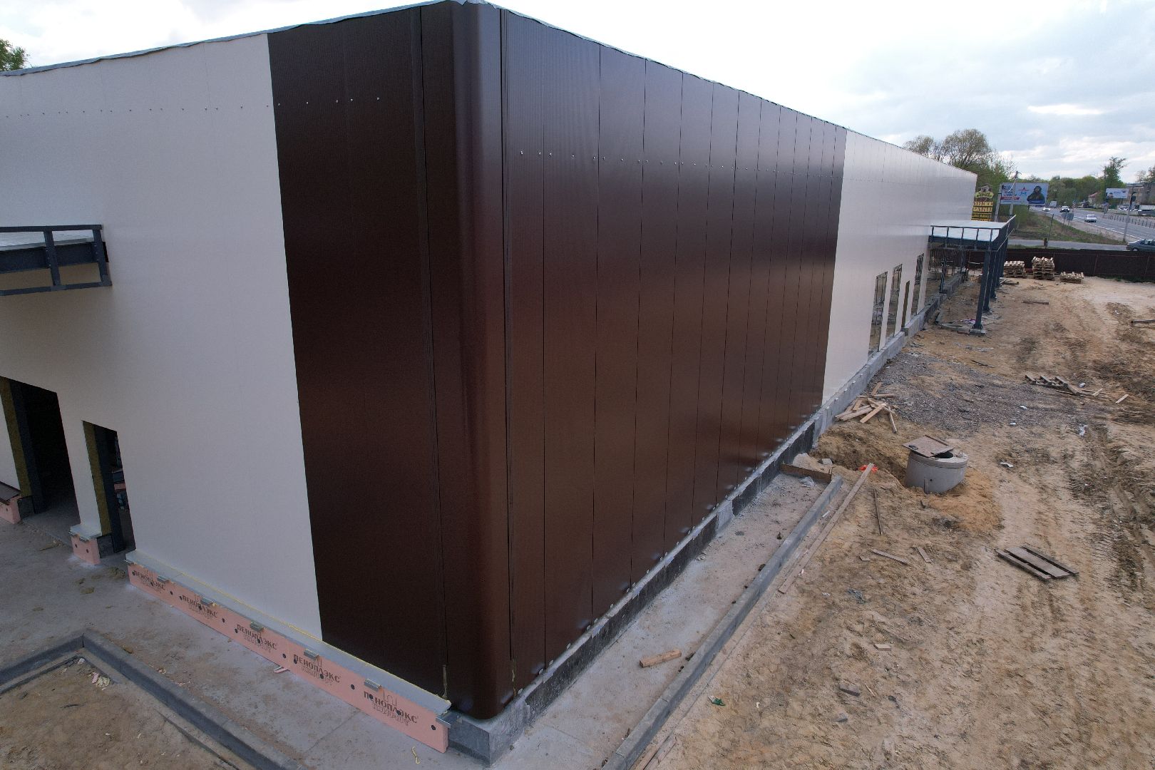 видео с коптера, строительство в бронницах,