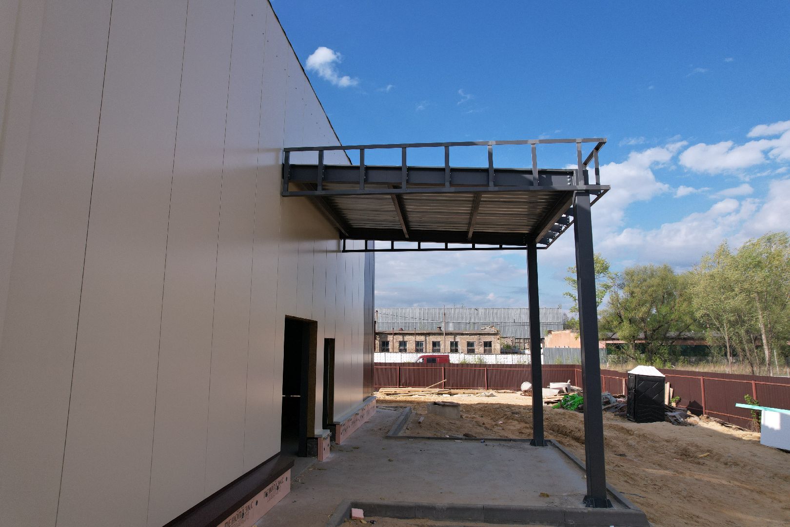 видео с коптера, строительство в бронницах,