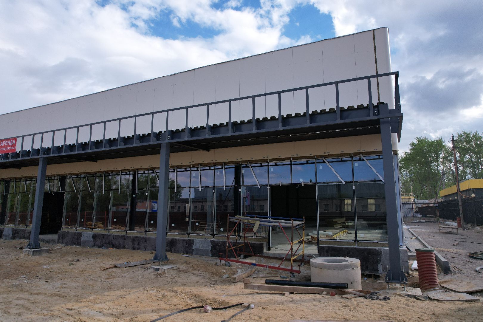 видео с коптера, строительство в бронницах,