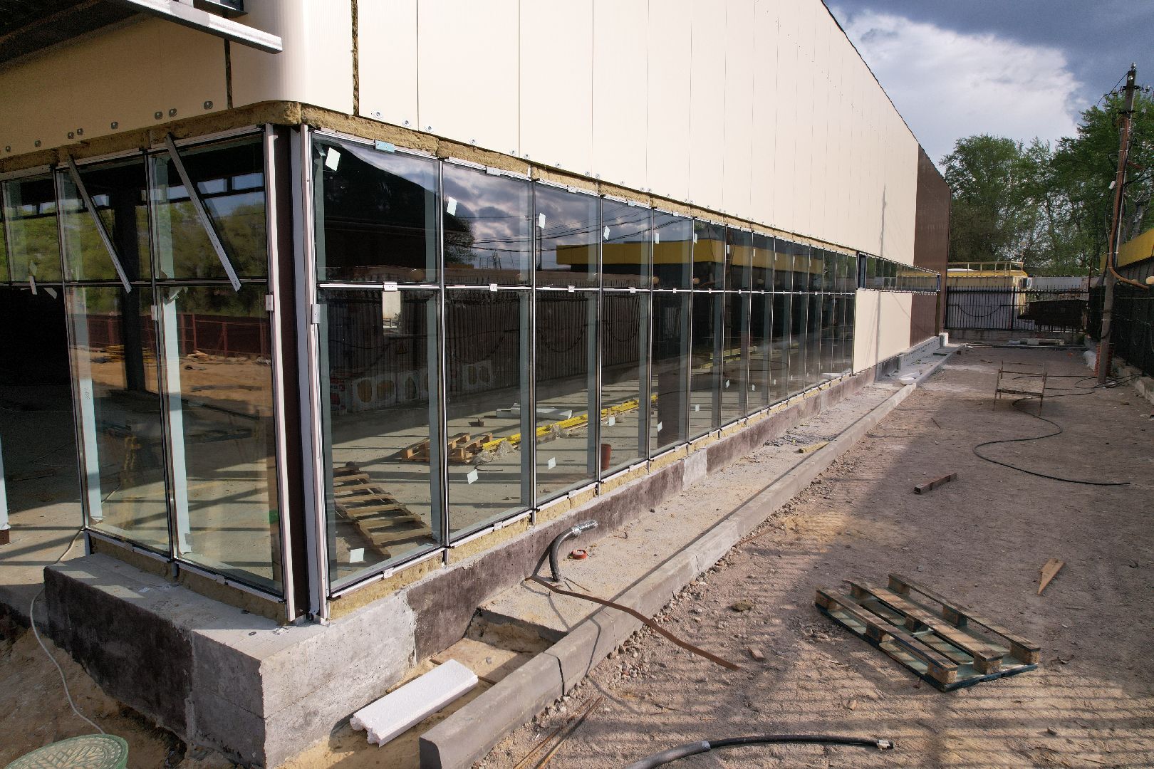 видео с коптера, строительство в бронницах,