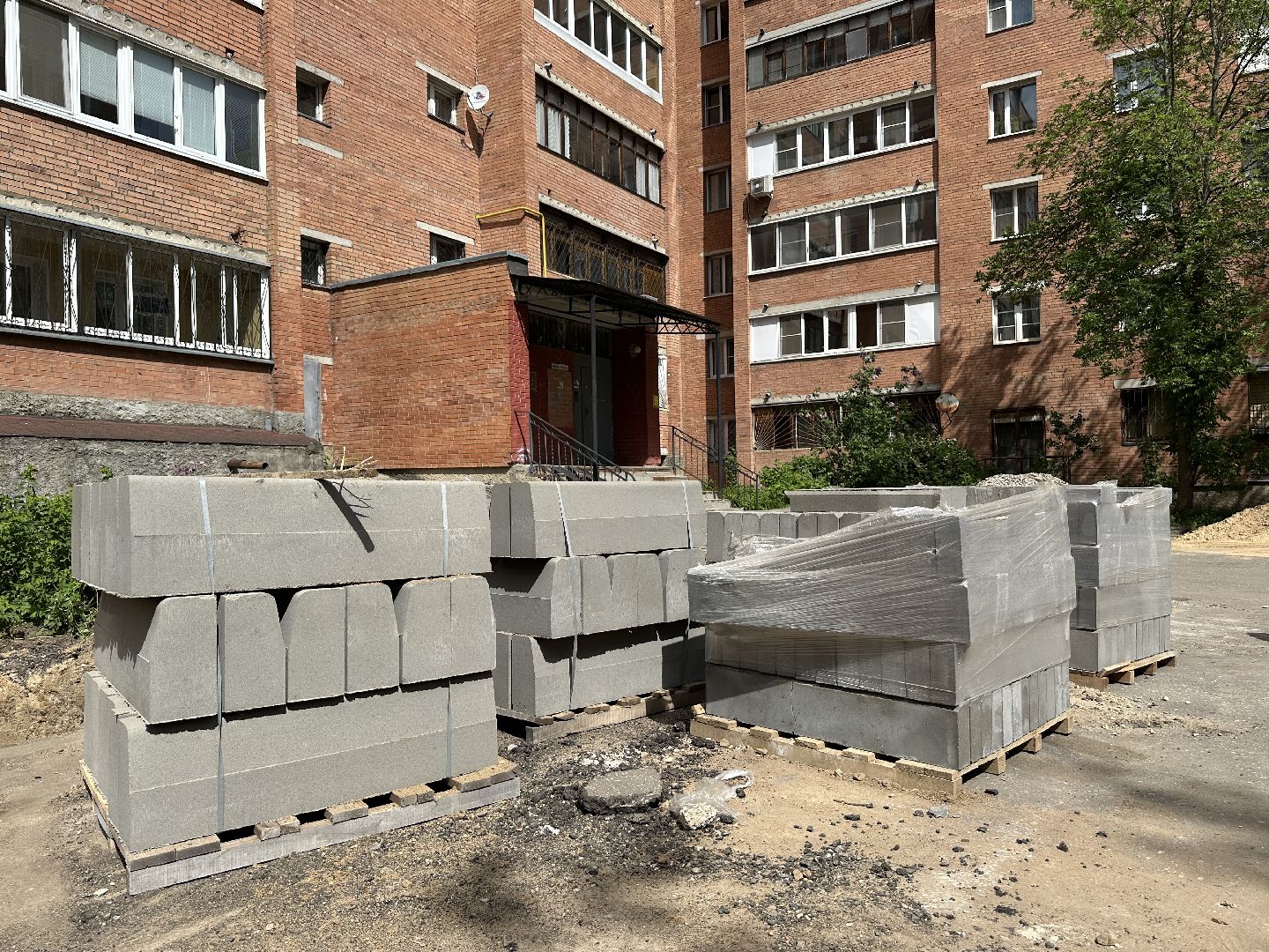 благоустройсво, пушкино, новые тротуары,