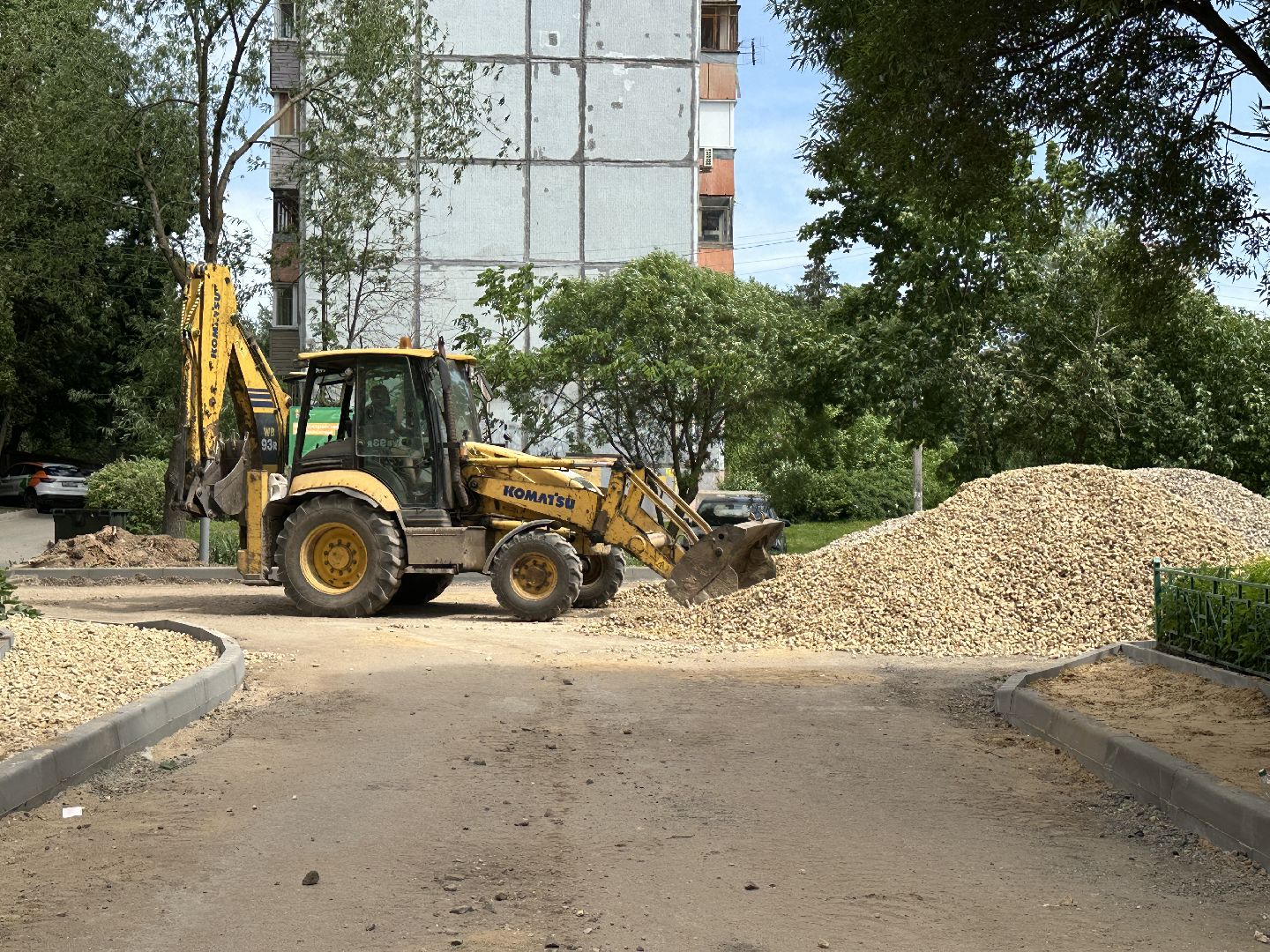 пушкино, благоустройство, парковочные места, пешеходная дорожка,
