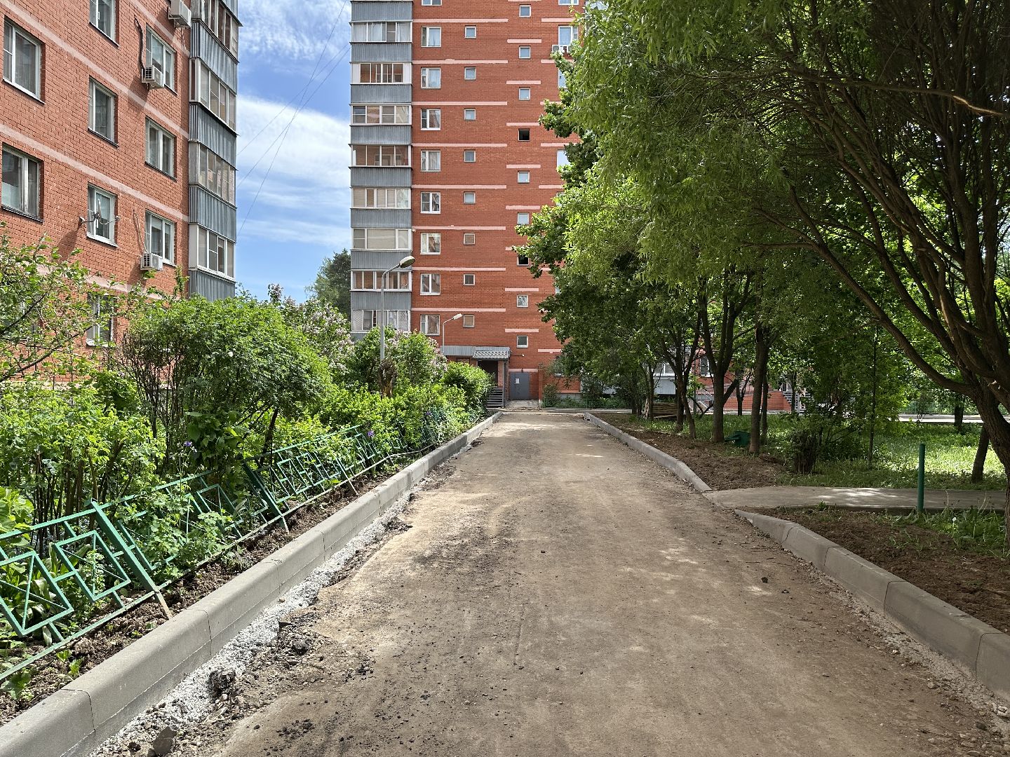 пушкино, благоустройство, парковочные места, пешеходная дорожка,