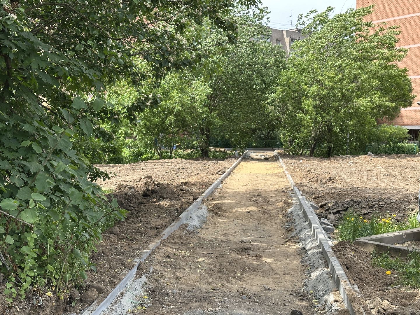 пушкино, благоустройство, парковочные места, пешеходная дорожка,