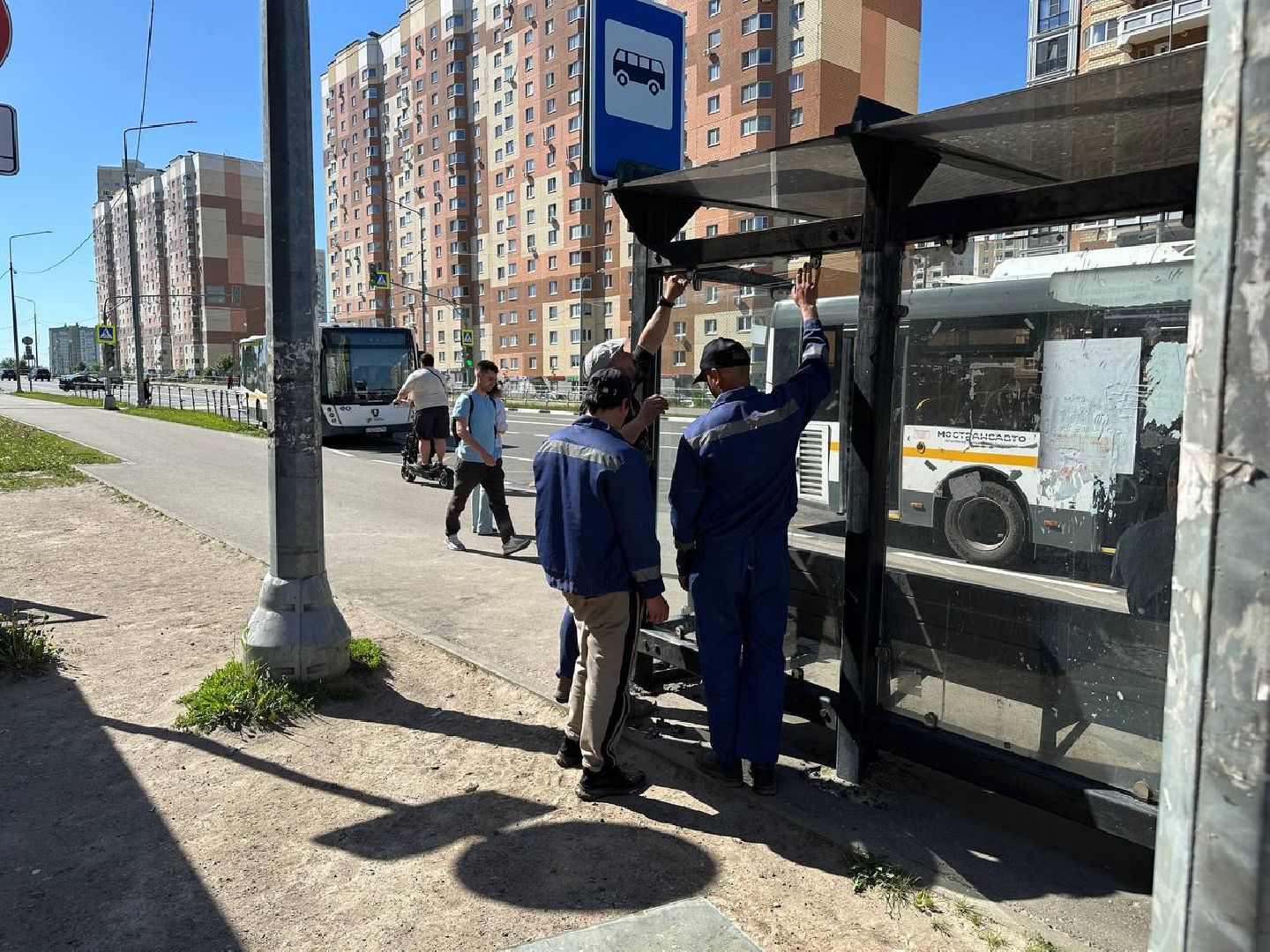 домодедово, микрорайон южный, остановка, общественный транспорт,