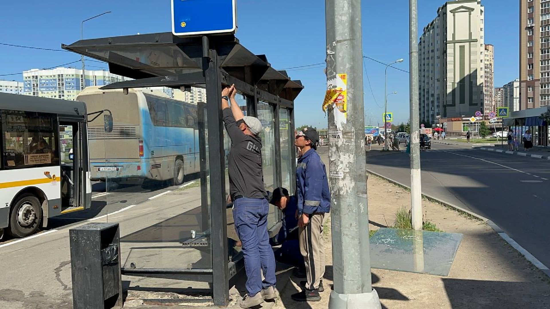 домодедово, микрорайон южный, остановка, общественный транспорт,