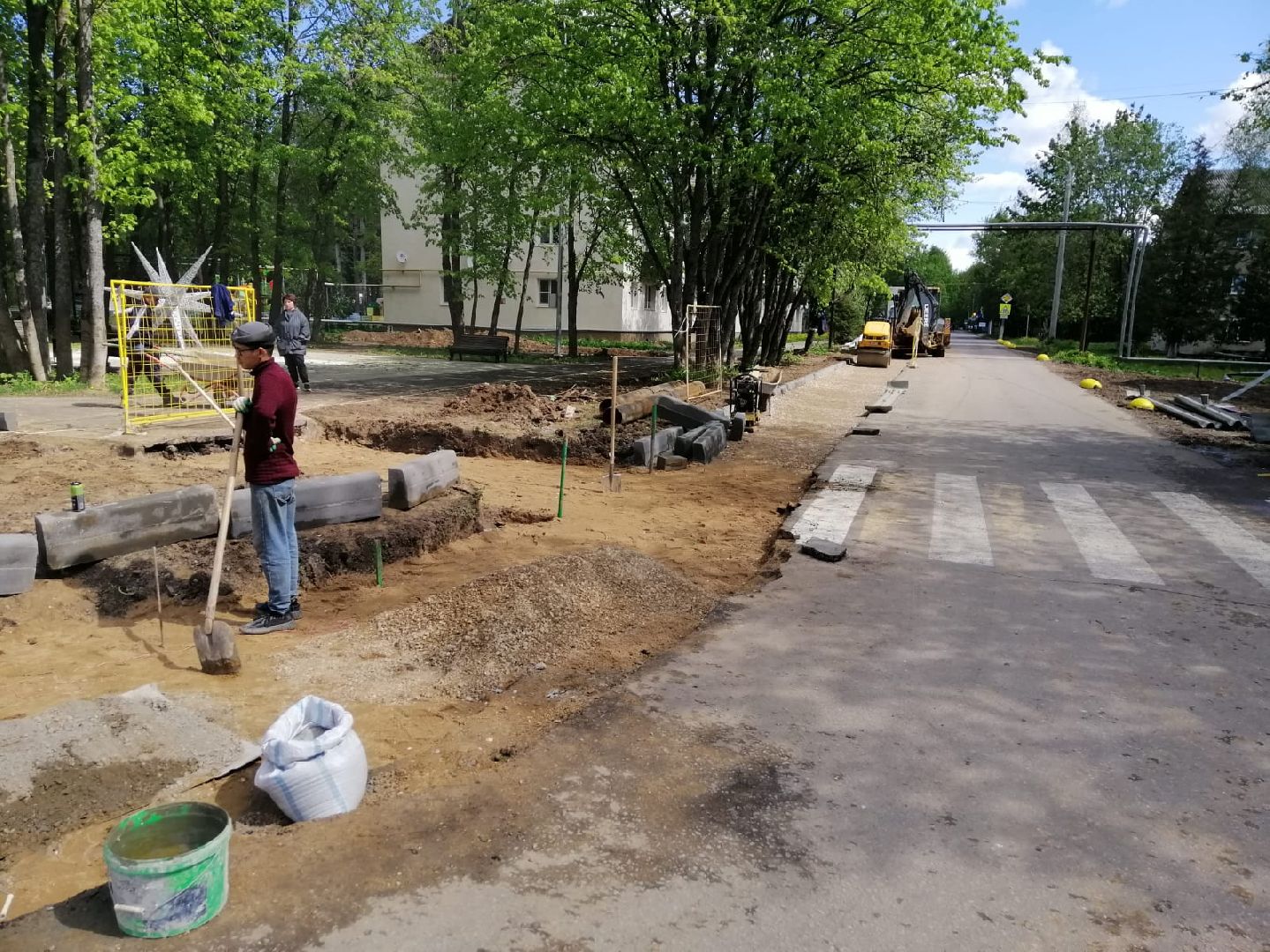 городской округ восход, благоустройство, расширение дороги,