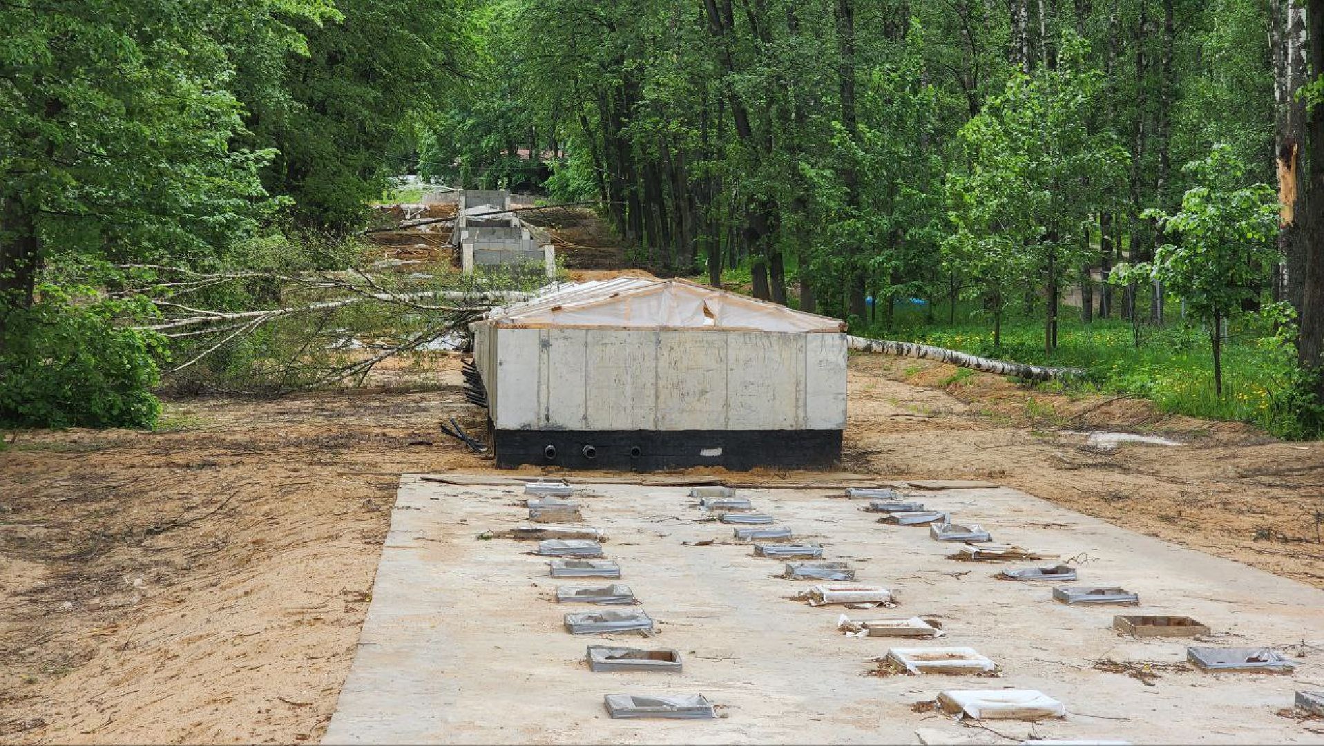 Дмитров, Парк Березовая роща, Реконструкция фонтана, Минблаго,