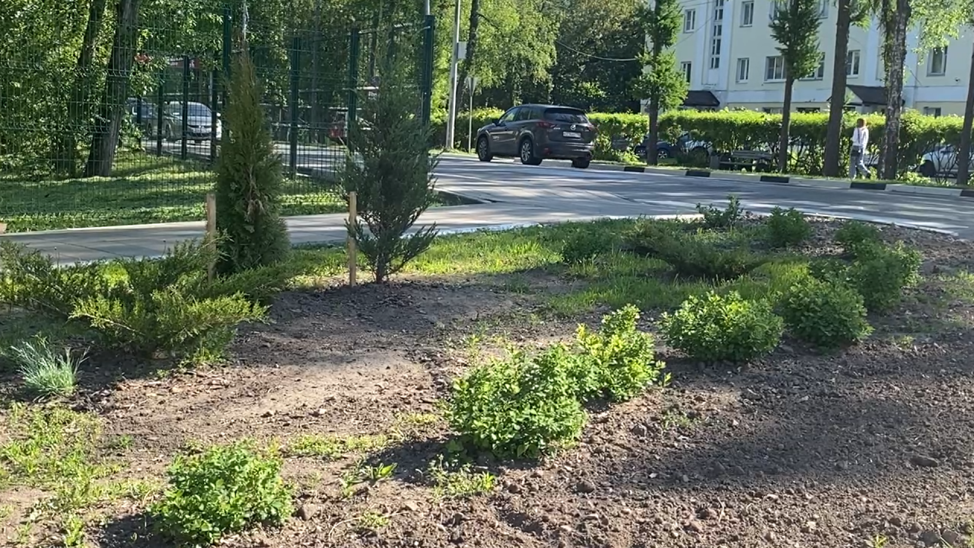 городская клумба, благоустройство власиха, уход за растениями, обрезка кустарника, власиха благоустройство территории,