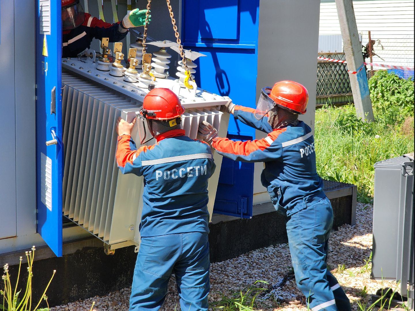 чехов, деревня ходаево, россети, траснформаторная подстанция, замена трансформатора, электроснабжение, надежность и качество энергоснабжения, программа модернизации,