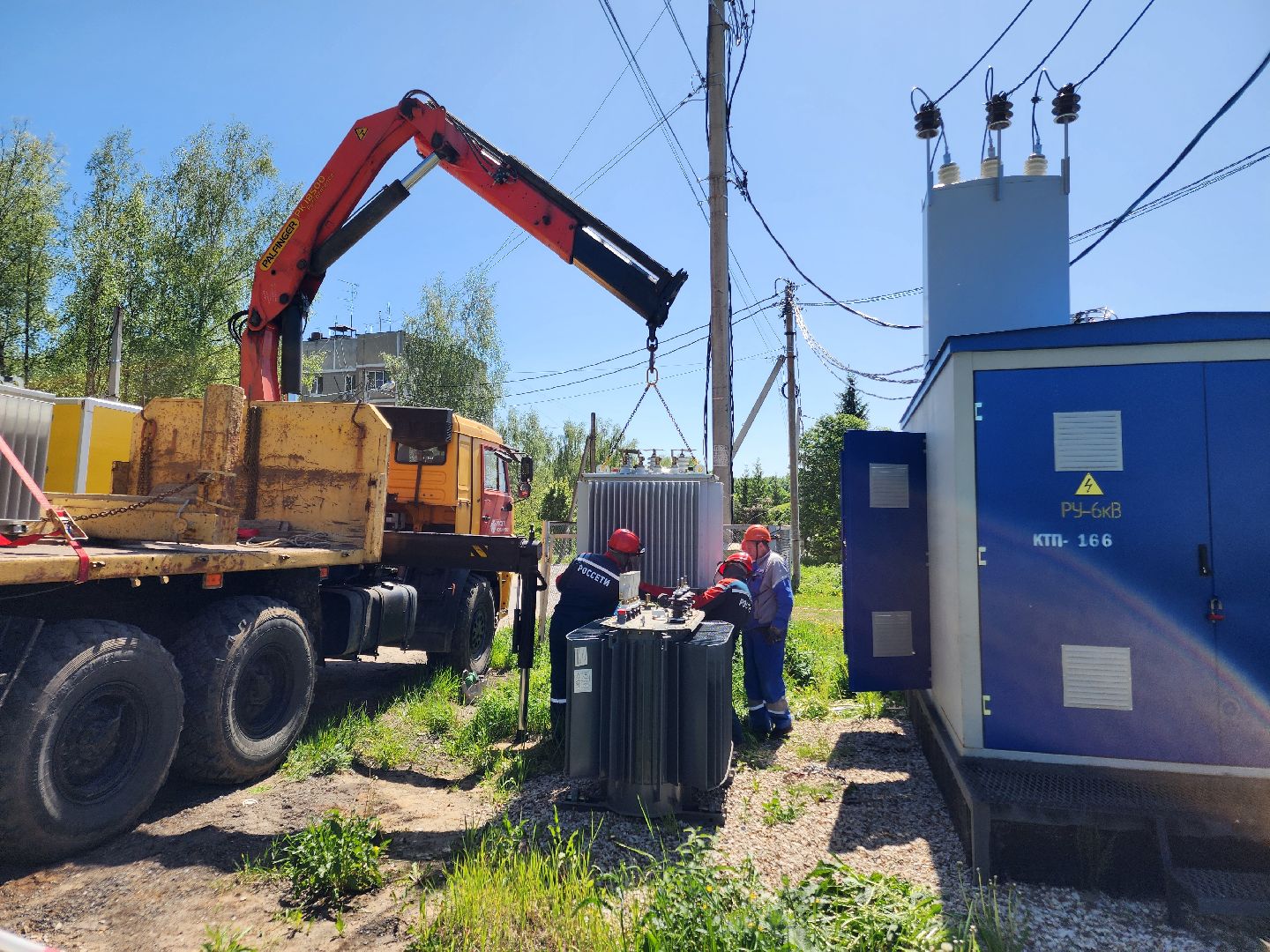 чехов, деревня ходаево, россети, траснформаторная подстанция, замена трансформатора, электроснабжение, надежность и качество энергоснабжения, программа модернизации,