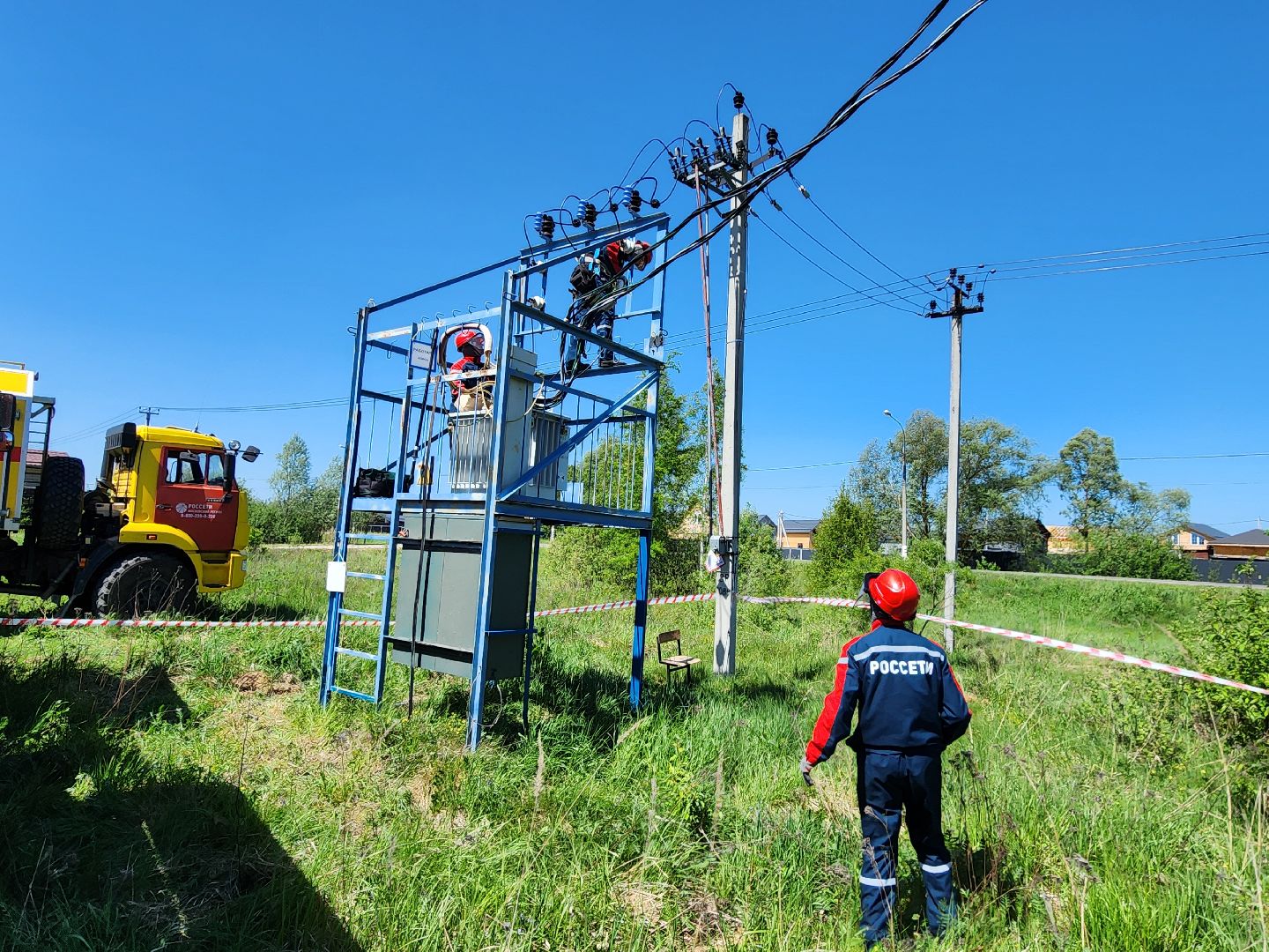чехов, деревня ходаево, россети, траснформаторная подстанция, замена трансформатора, электроснабжение, надежность и качество энергоснабжения, программа модернизации,
