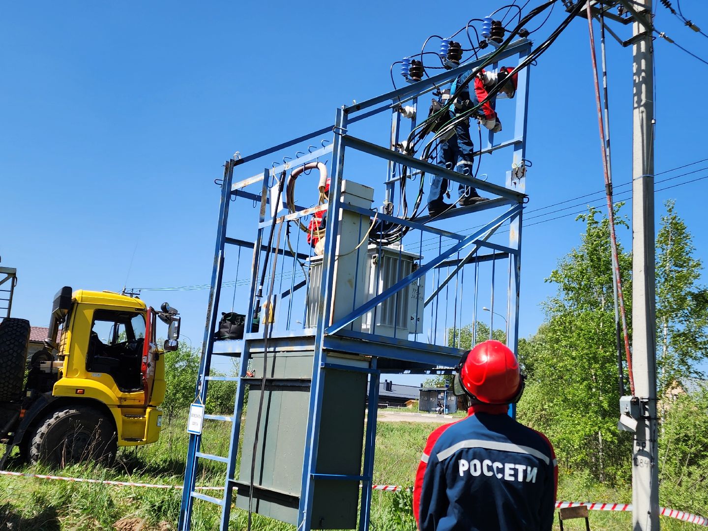 чехов, деревня ходаево, россети, траснформаторная подстанция, замена трансформатора, электроснабжение, надежность и качество энергоснабжения, программа модернизации,
