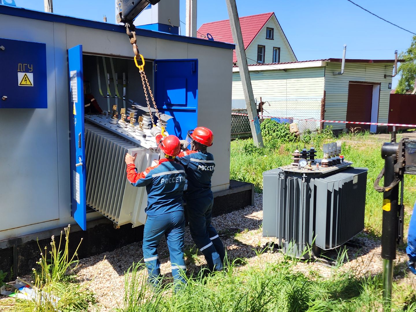 чехов, деревня ходаево, россети, траснформаторная подстанция, замена трансформатора, электроснабжение, надежность и качество энергоснабжения, программа модернизации,