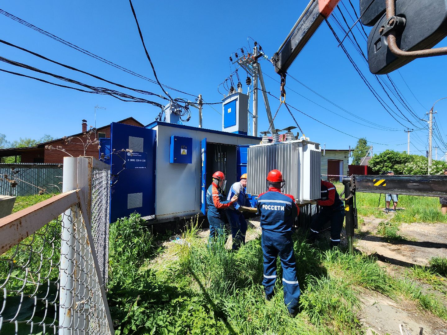 чехов, деревня ходаево, россети, траснформаторная подстанция, замена трансформатора, электроснабжение, надежность и качество энергоснабжения, программа модернизации,